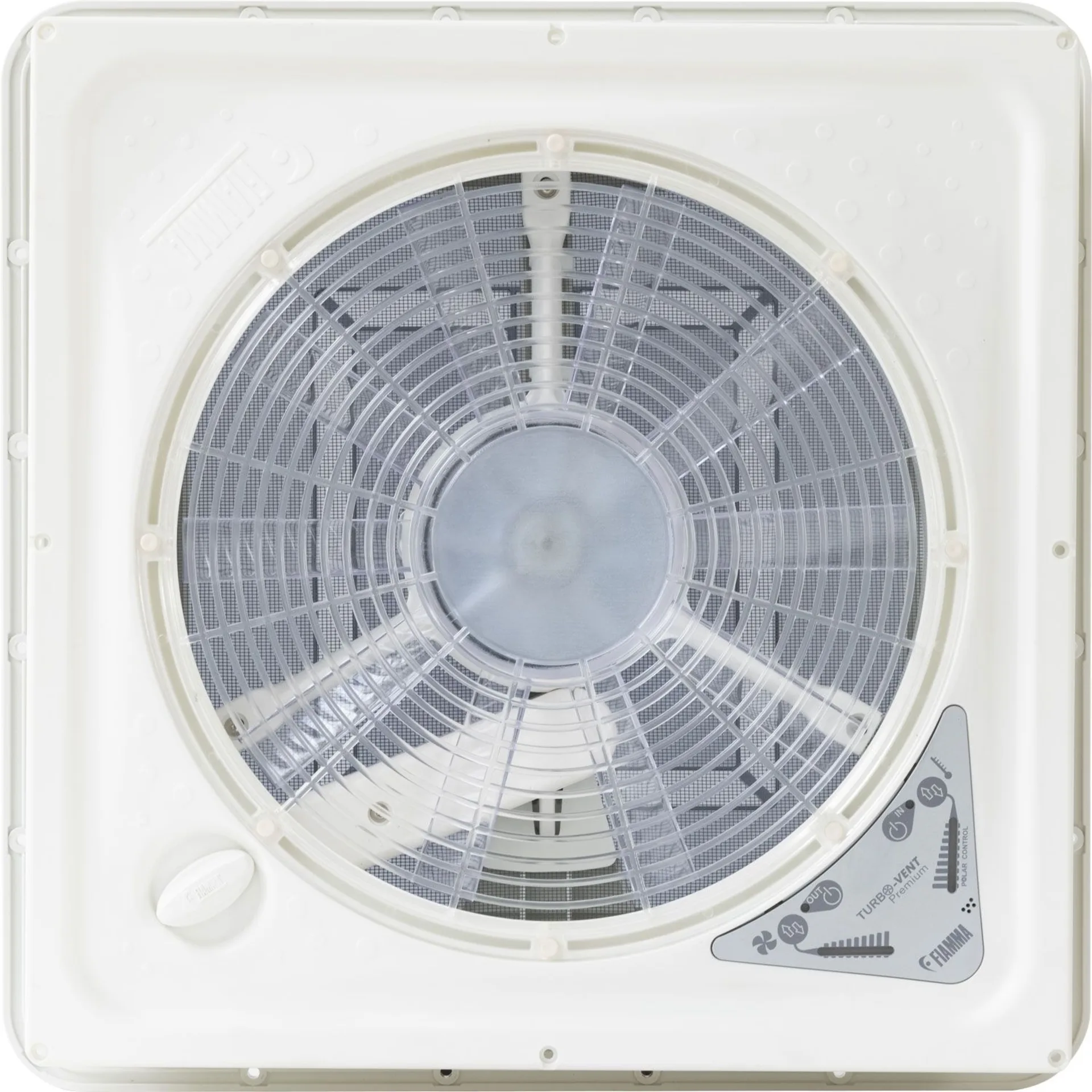 Fiamma Turbo Vent Premium Dachhaube mit Ventilator 40 x 40 cm crystal