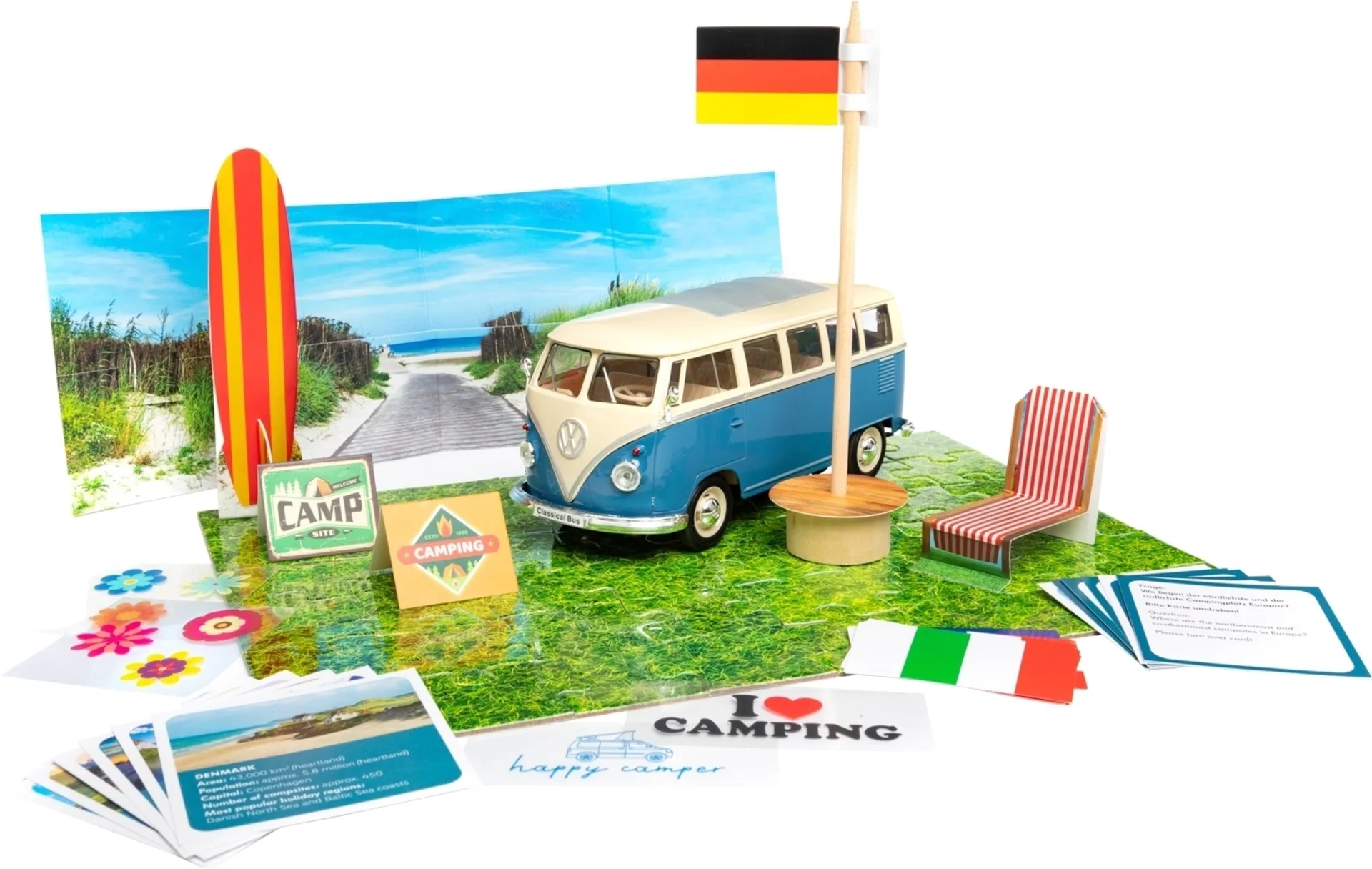 Franzis Caravaning Adventskalender mit VW Bulli T1 Modellbausatz im Maßstab 1:24 Franzis Caravaning Adventskalender mit VW Bulli T1 Modellbausatz im Maßstab 1:24