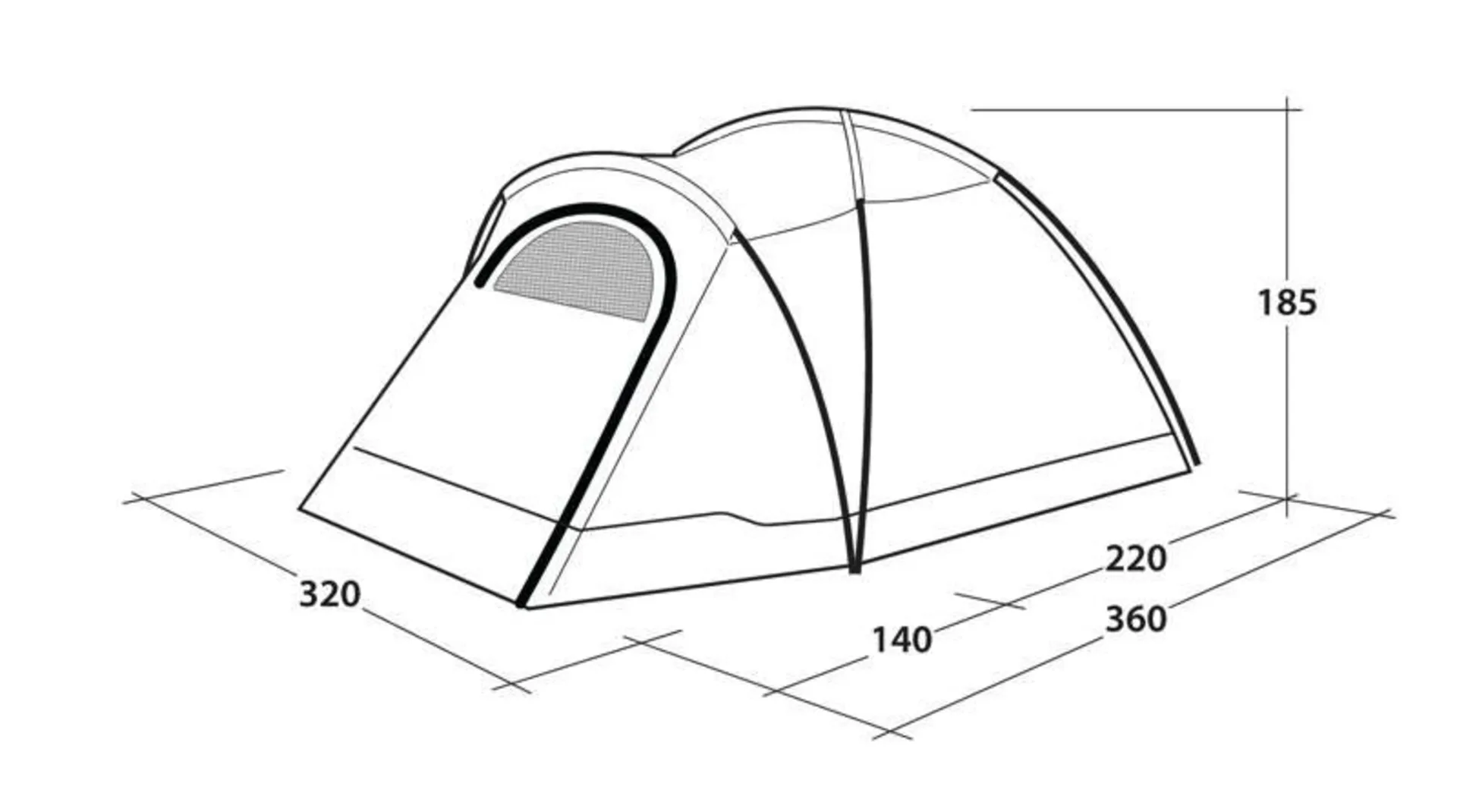 Tente dôme Outwell Cloud 5 pour 5 personnes Tente dôme Outwell Cloud 5 pour 5 personnes