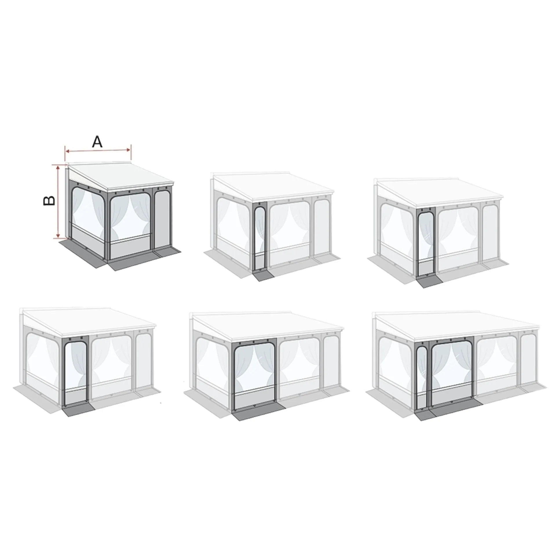 Fiamma Privacy Room / Caravanstore ZIP XL Frontpanel für Markisenvorzelte 130 cm