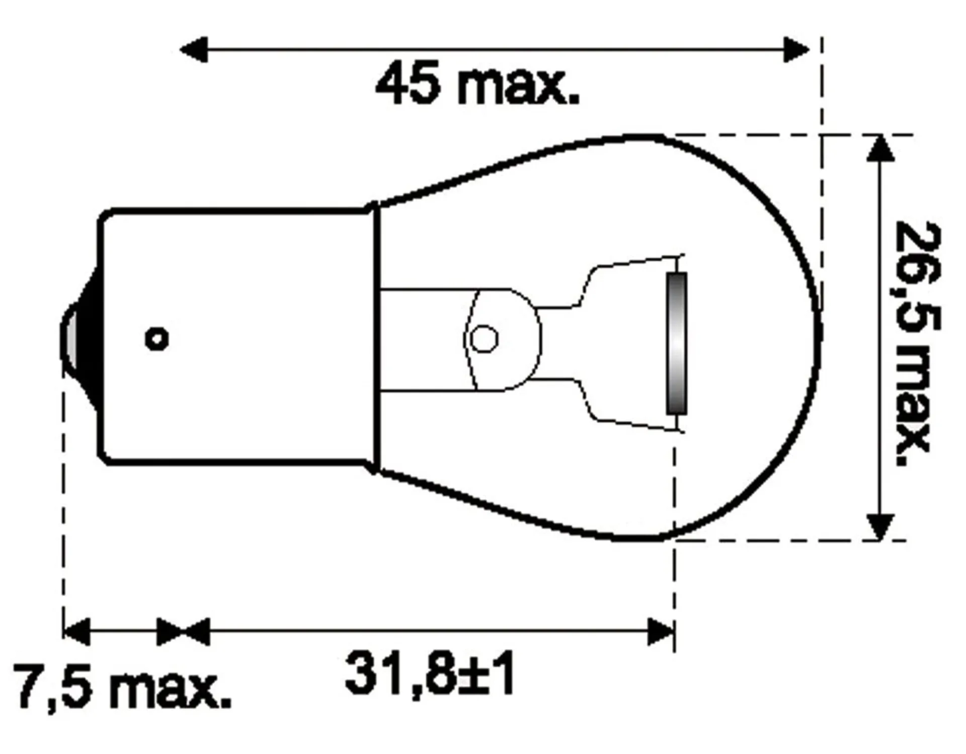 Osram Glühlampe BA15s 24V 21W 24V 21W