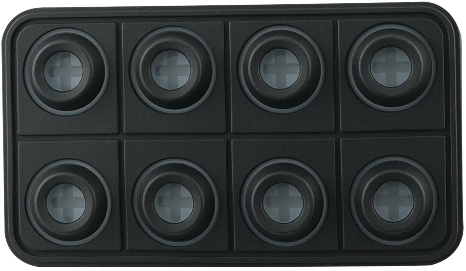 Clavier à 8 touches (2×4), CAN, connecteur allemand - 12 / 24 V IP67, inserts de symboles configurables 15 mm Clavier à 8 touches (2×4), CAN, connecteur allemand - 12 / 24 V IP67, inserts de symboles configurables 15 mm