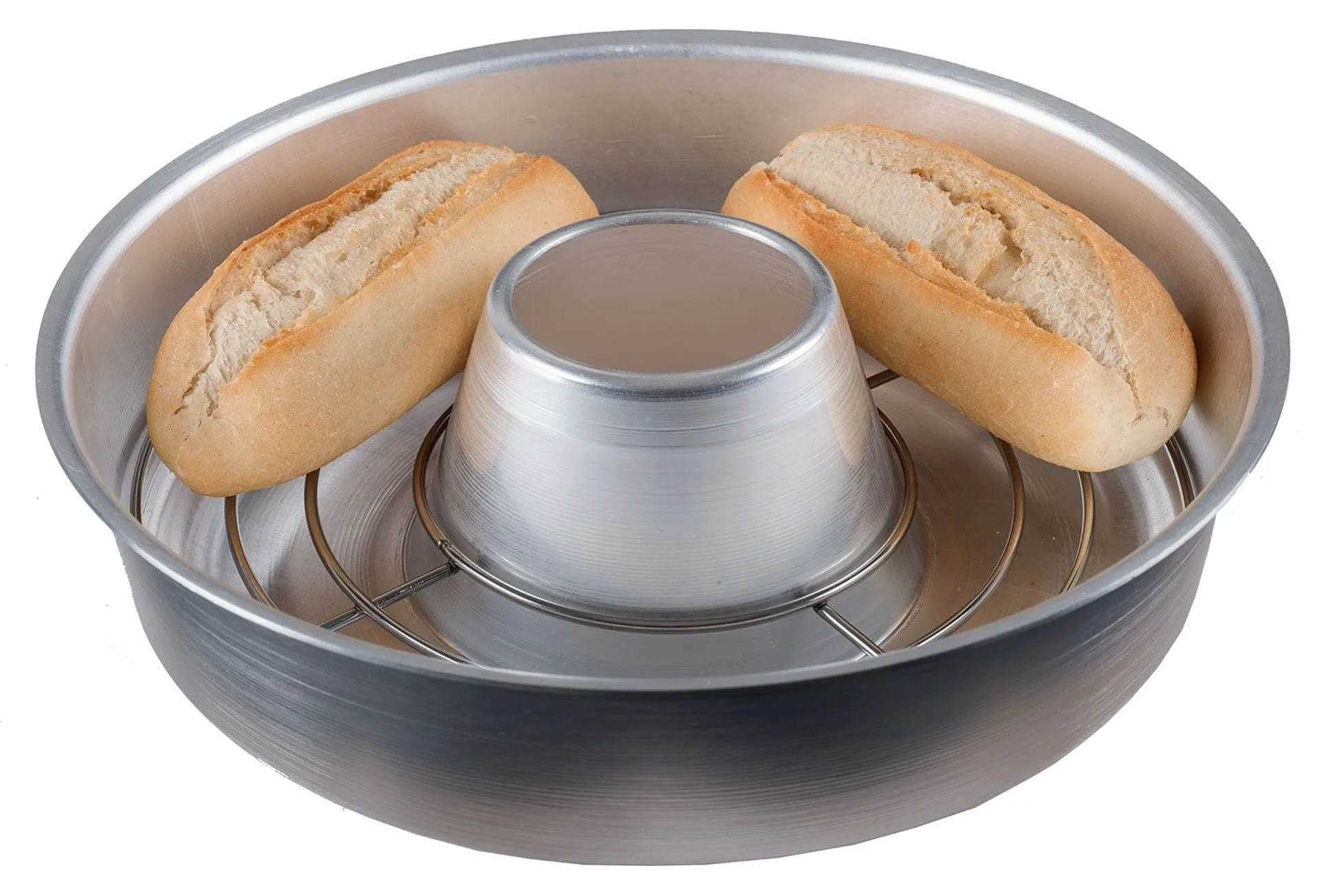 Omnia Campingbackofen Set 3-teilig inkl. Silikonbackform & Aufbackgitter