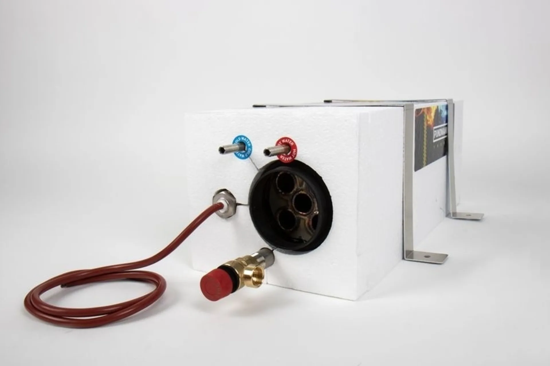 Pundmann Chauffe-eau Therm Boiler 10 Air - 10 litres, 12 volts, 200 watts - eau chaude via l'air chaud du chauffage à air ou via le réseau de bord 12 volts