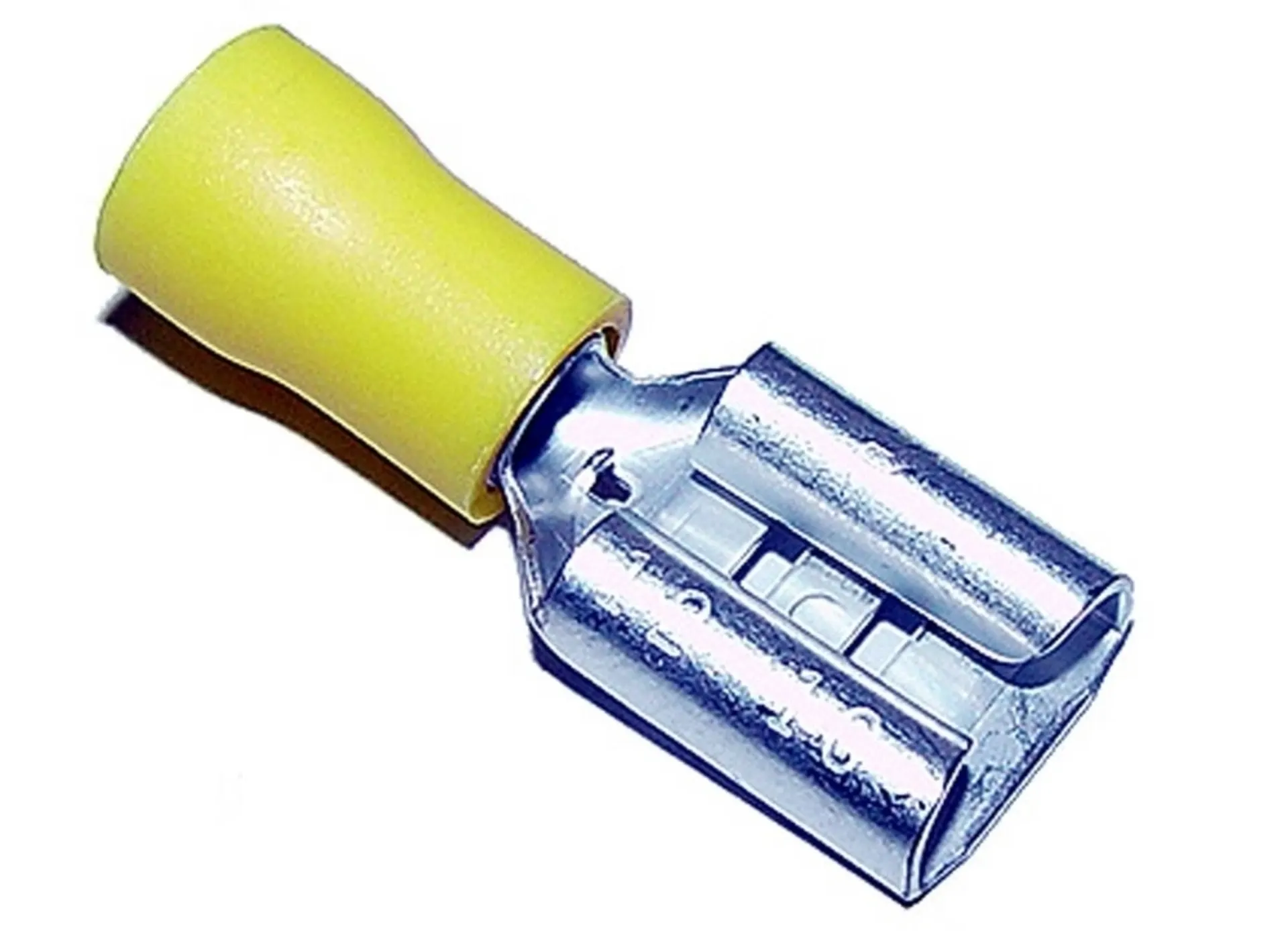 Douilles plates isolées 9.5mm jaune