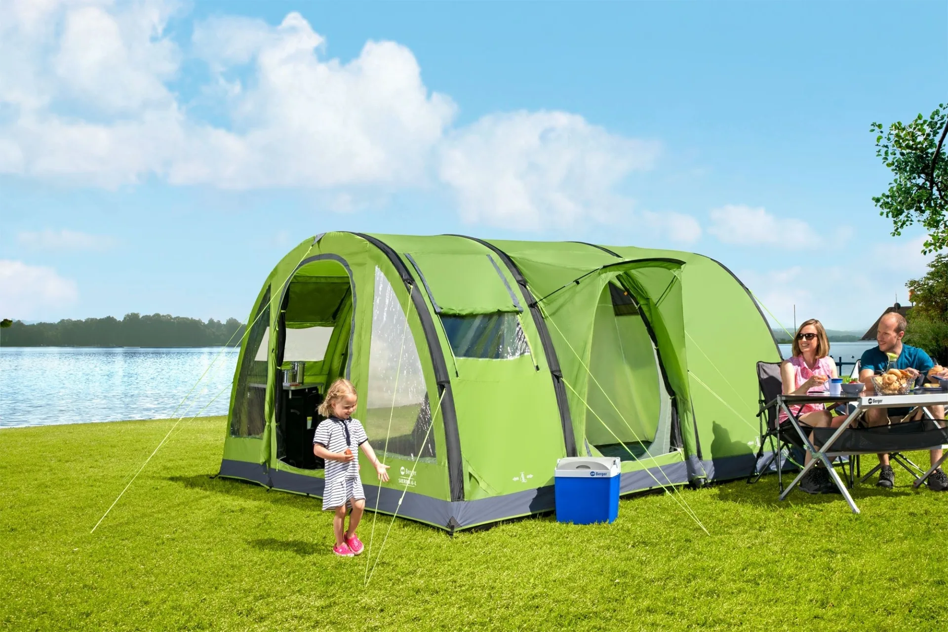 Tente Berger Sierra 6-L incl. cabine de couchage noire