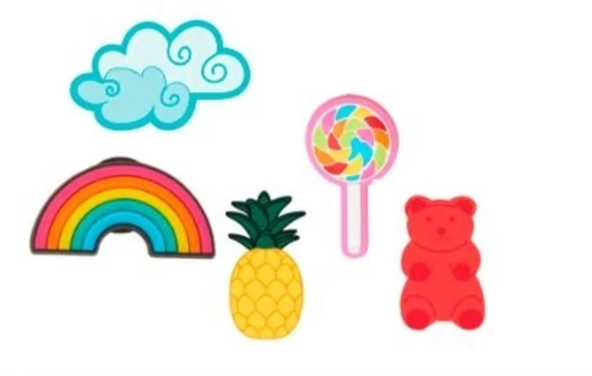 Crocs Jibbitz Happy Candy : lot de 5 décorations pour chaussures Crocs Jibbitz Happy Candy : lot de 5 décorations pour chaussures