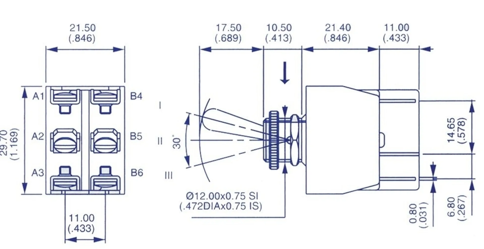 Kippschalter Metallhebel on-on-on 15A 1 - 2 - 3 12V-15A 24V-10A ø12mm 6,3mm Kippschalter Metallhebel on-on-on 15A 1 - 2 - 3 12V-15A 24V-10A ø12mm 6,3mm