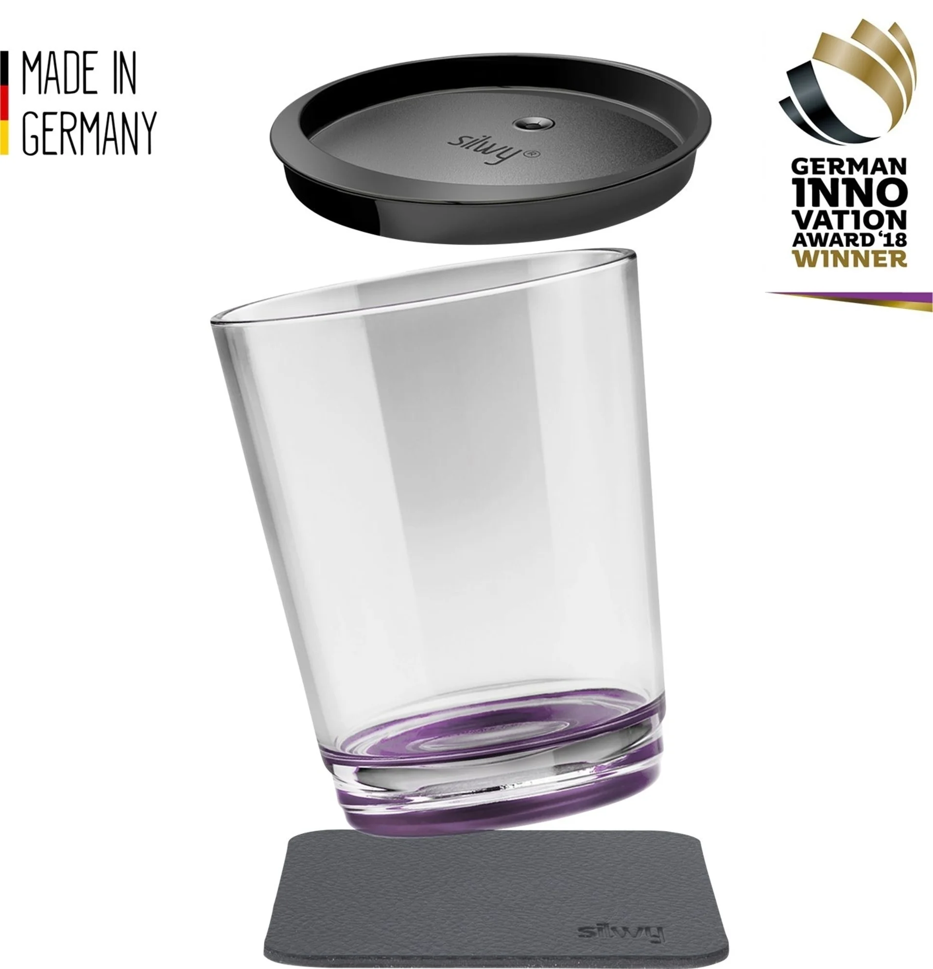 silwy® Gobelet magnétique Triple - Pearl Grey (250 ml)