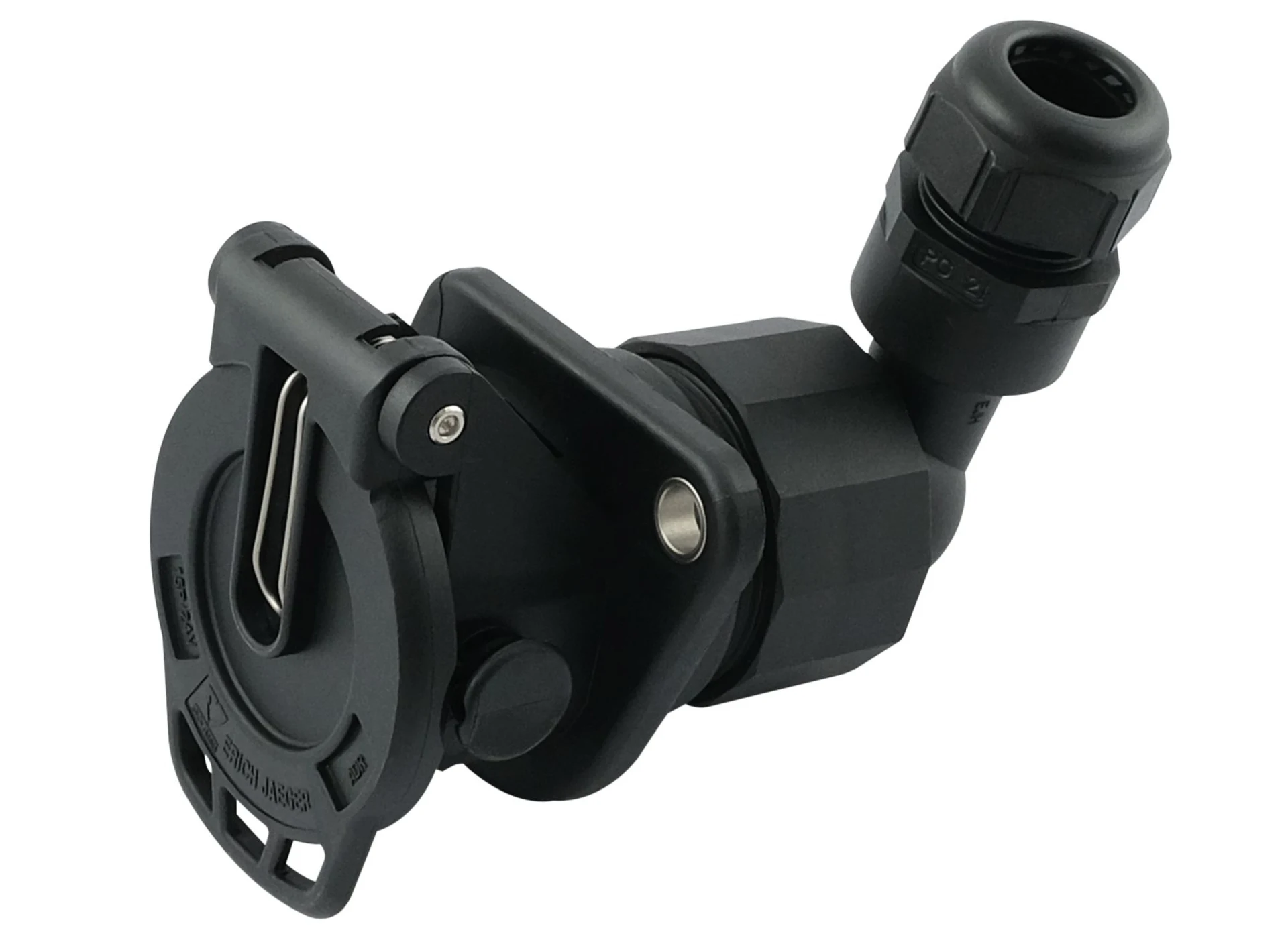 15-pol. LKW-Dose 24 V 90 Grad, ADR/GGVS Schraubkontakte, Kabel-ø: 12 - 18 mm