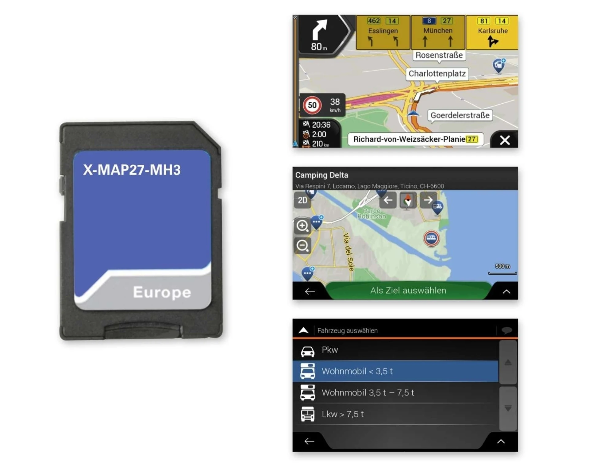 Xzent X-MAP27-MH3 paquet de navigation pour système d'infotainment X-427 et X-F270 Xzent X-MAP27-MH3 paquet de navigation pour système d'infotainment X-427 et X-F270