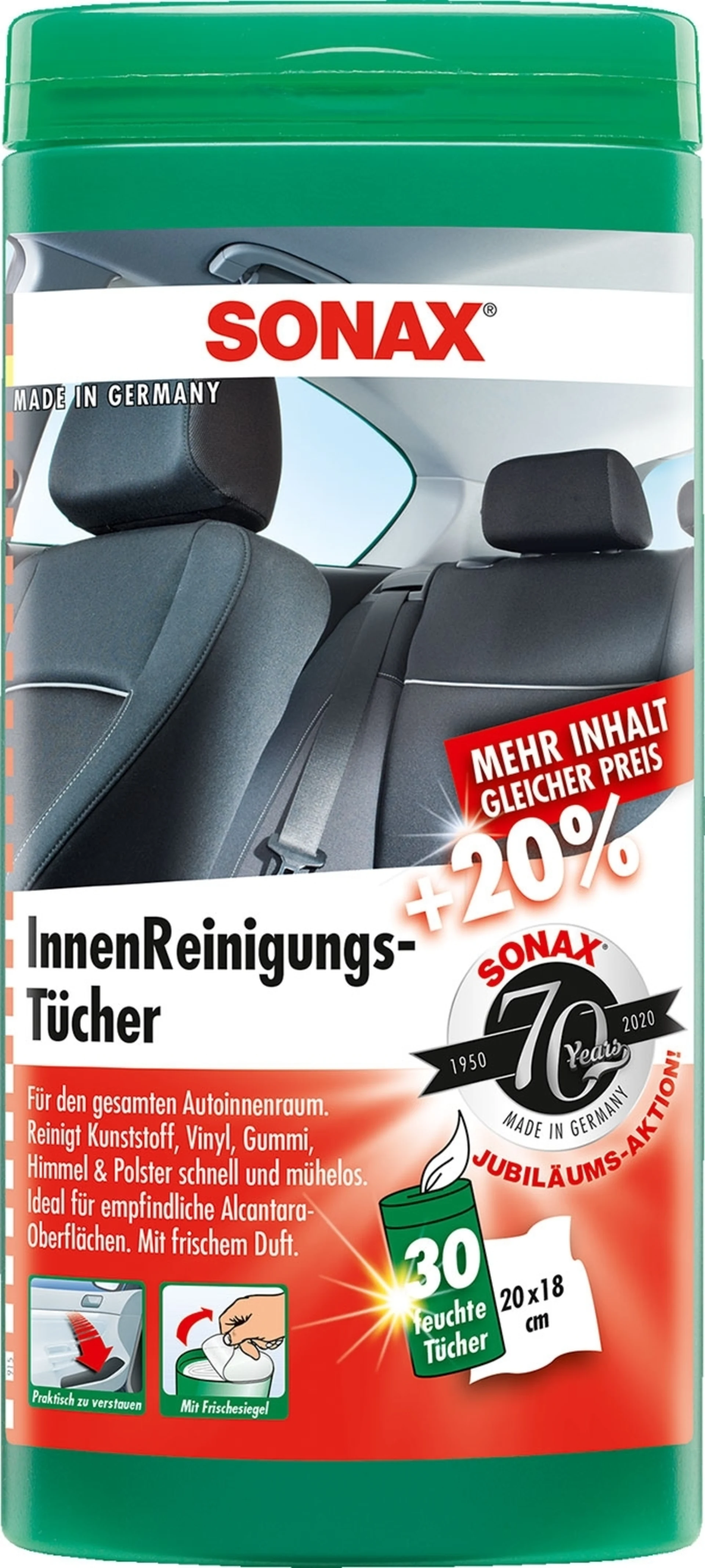 Sonax Fahrzeug Innenreinigungstücher 30 Stück
