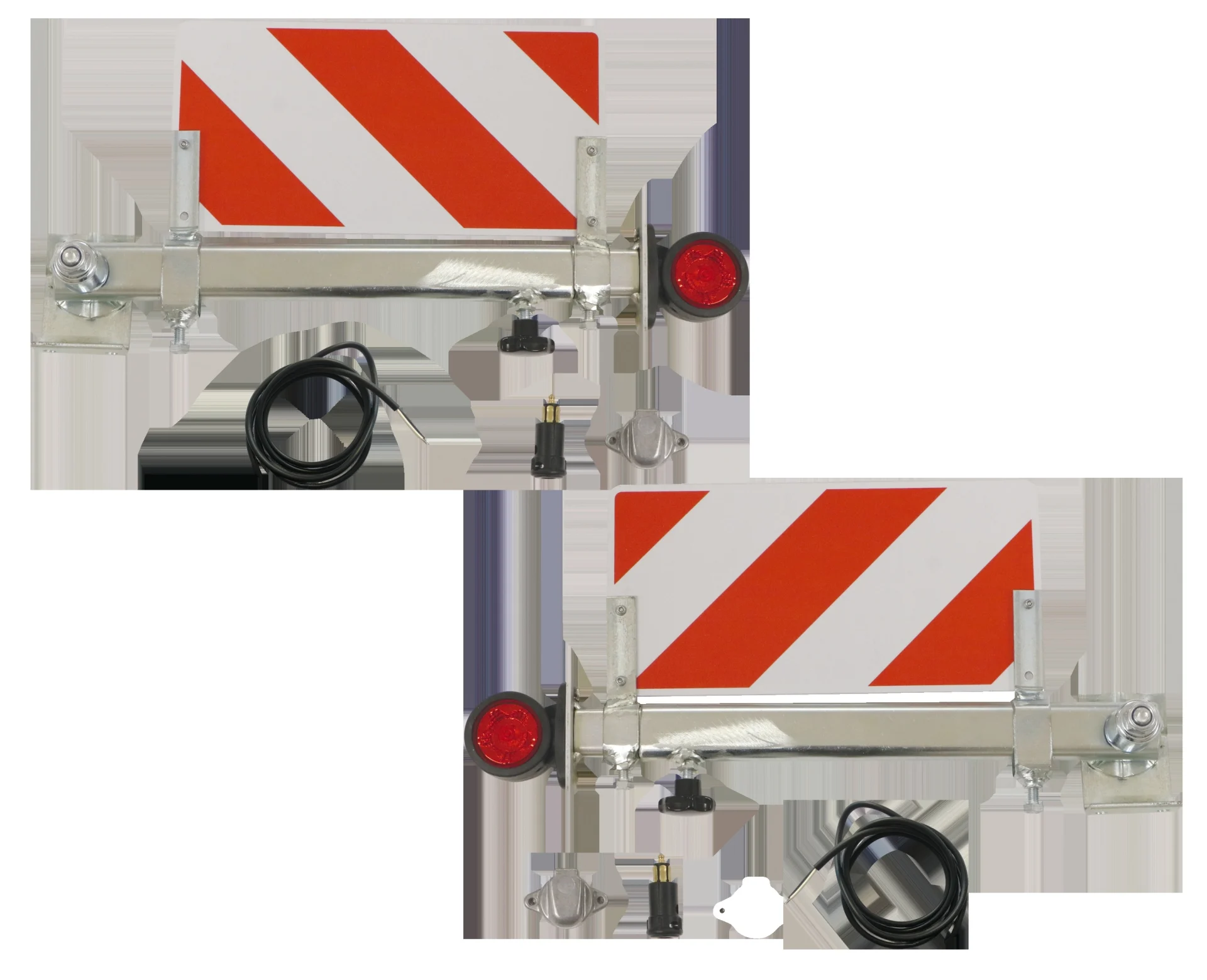 Doppelradmarkierungssatz LED, ausziehbar 350 - 650 mm vertikale Schwenkung 2 Halter mit Auszugsicherung, 12/24 V