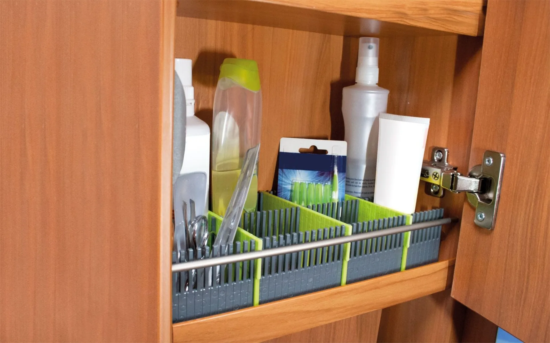Purvario Pure Light Edition Stauleisten Set für Schubladen 8 Stück anthrazit / lime