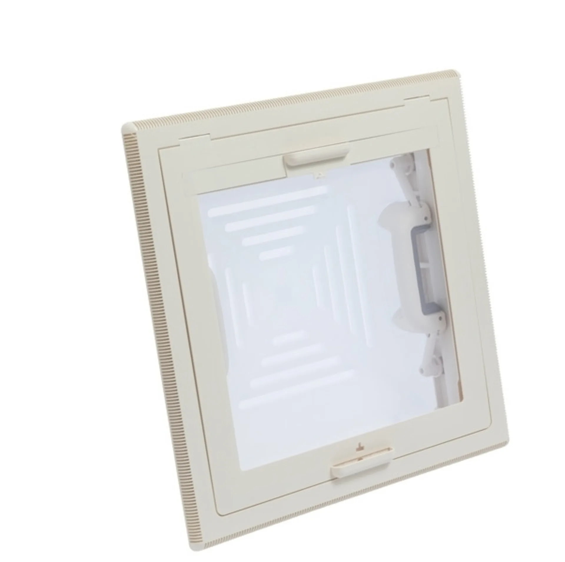 Dachhaube 400 x 400 mm - Milchglas - Mit Rollo und Moskitonetz