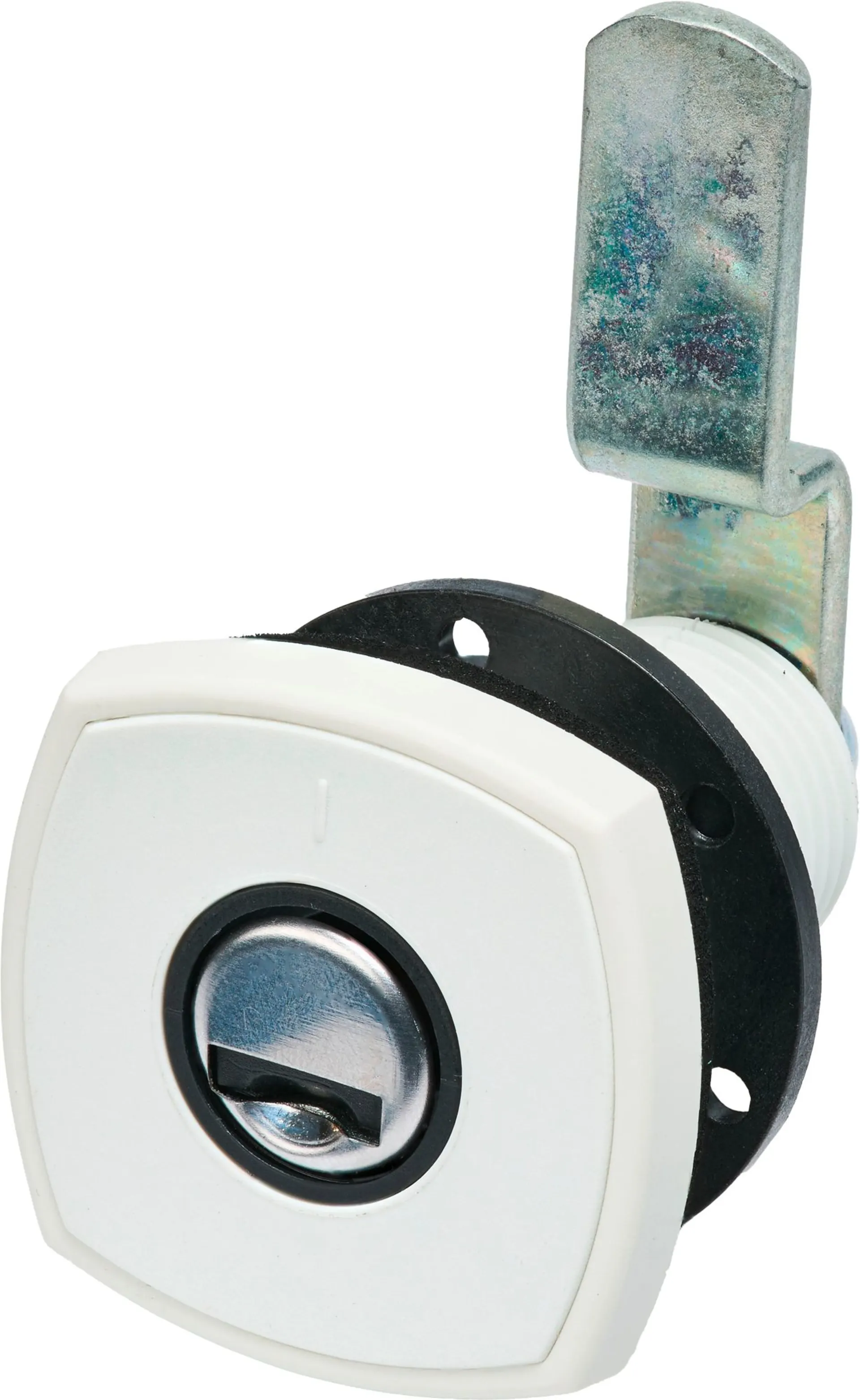 STS Serrure à volet carrée avec protection anti-torsion pour inserts à cylindre enfichable STS / Zadi avec cylindre et 2 clés blanc