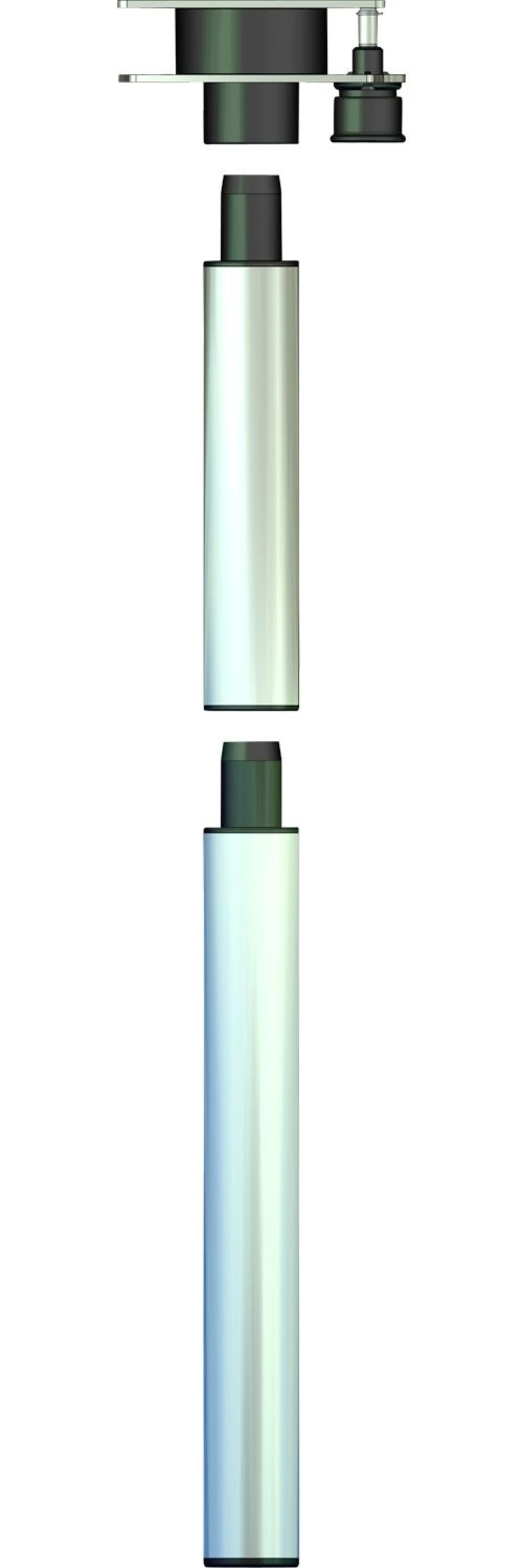 Ilse Ausdrehfuß für Tischplatte 3-tlg. 700 mm silber