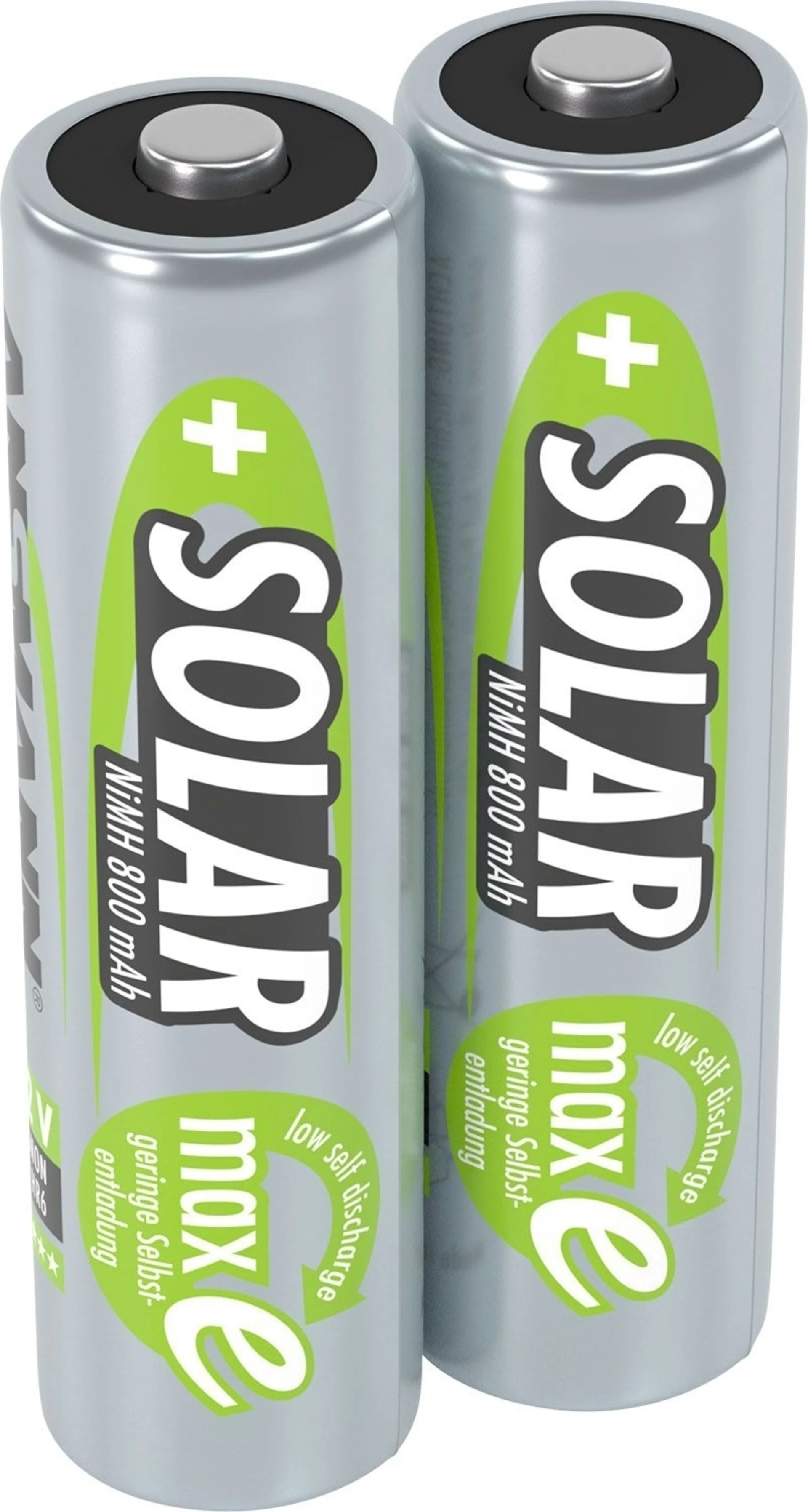Ansmann Solar Mignon AA 800 mAh NiMH Akkubatterie Wiederaufladbar (2er Pack)‌