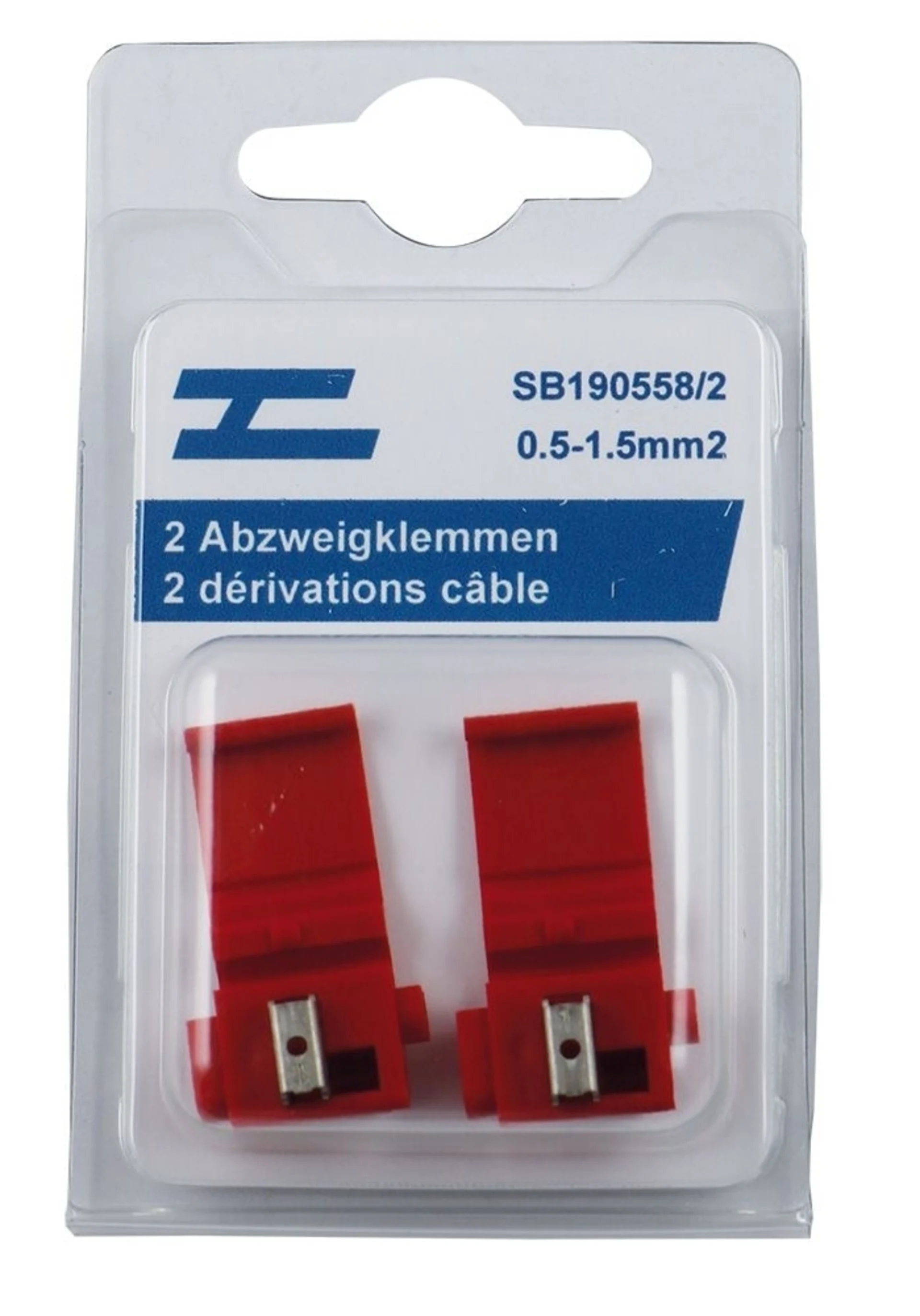 2 bornes de dérivation rouges