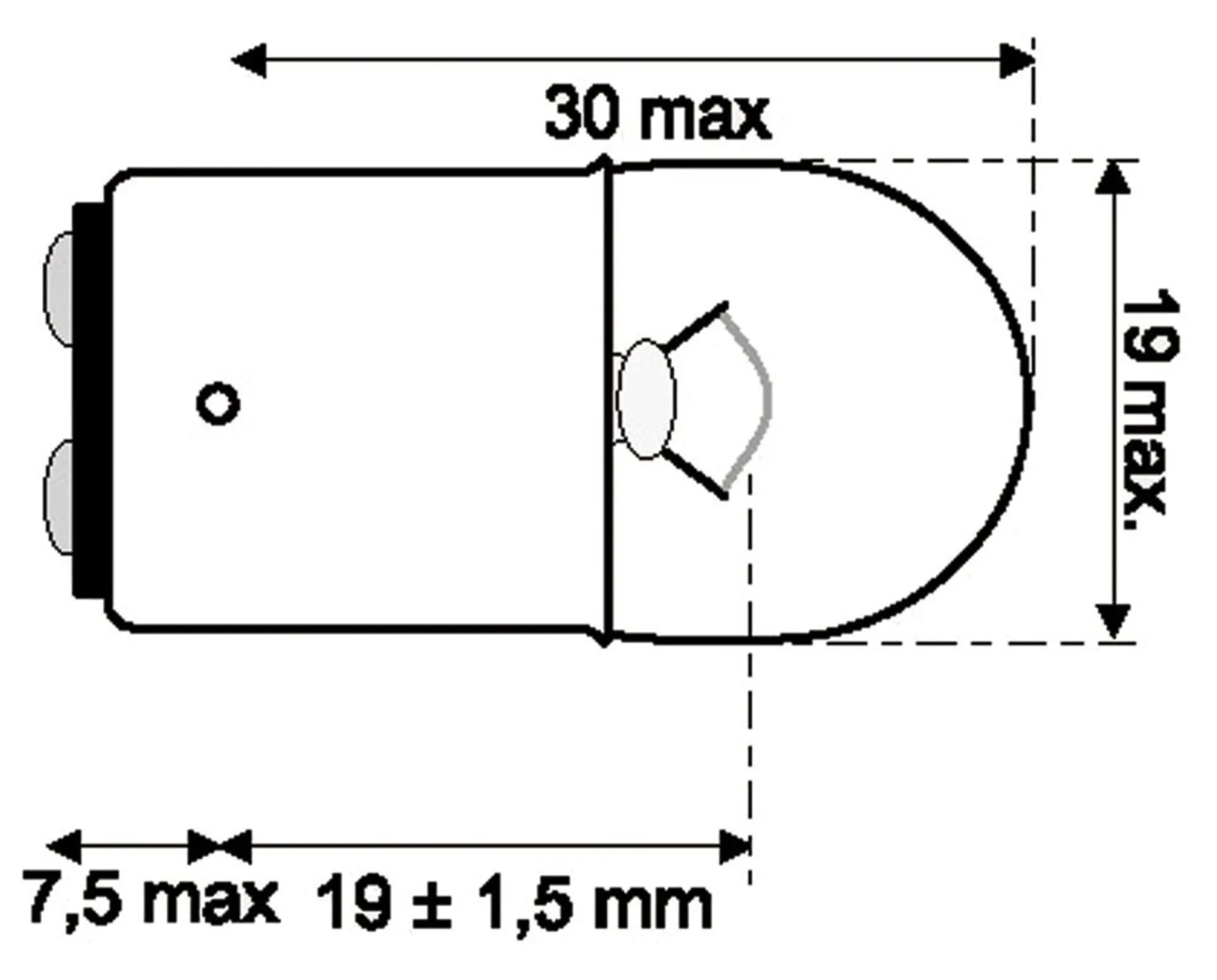 Jahn Glühlampe BA15d 12V 10W 12V 10W ***BA15d-Doppelkontakt*** Jahn Glühlampe BA15d 12V 10W 12V 10W ***BA15d-Doppelkontakt***