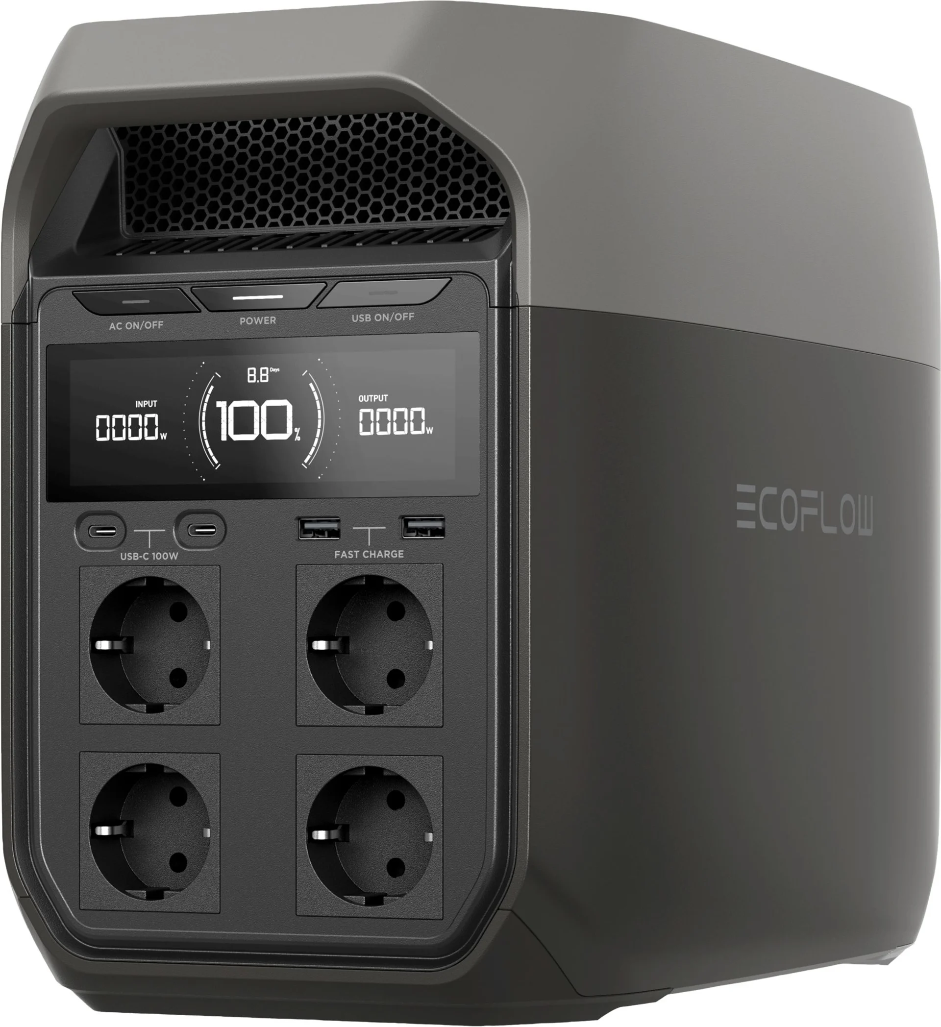 Station d'alimentation portable EcoFlow Delta 3, 1 kWh, 1 800 W