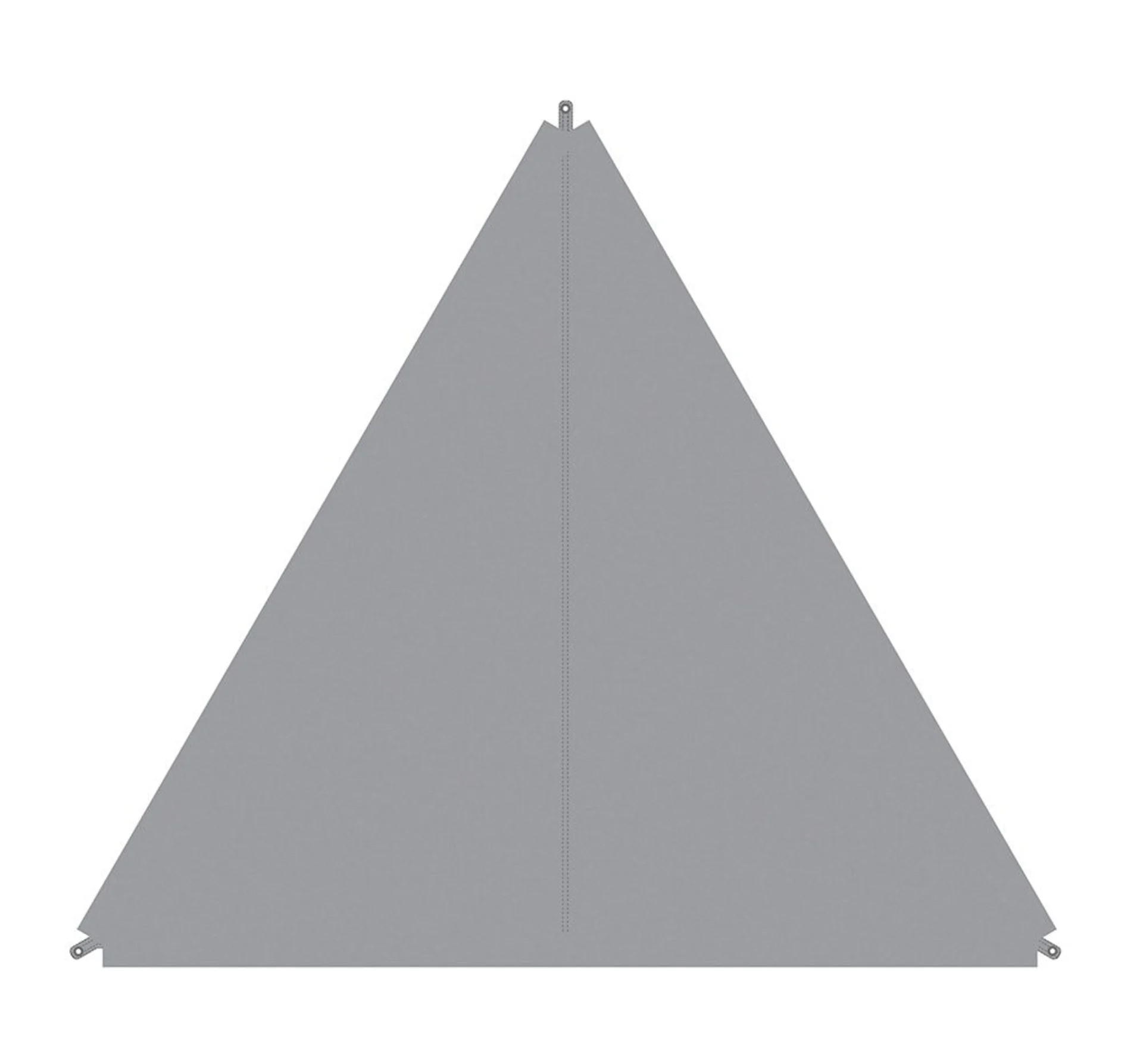 Voile d'ombrage Bent TC-Zip-Protect Canvas Single en tissu mélangé coton avec rabats de protection à fermeture éclair, gris