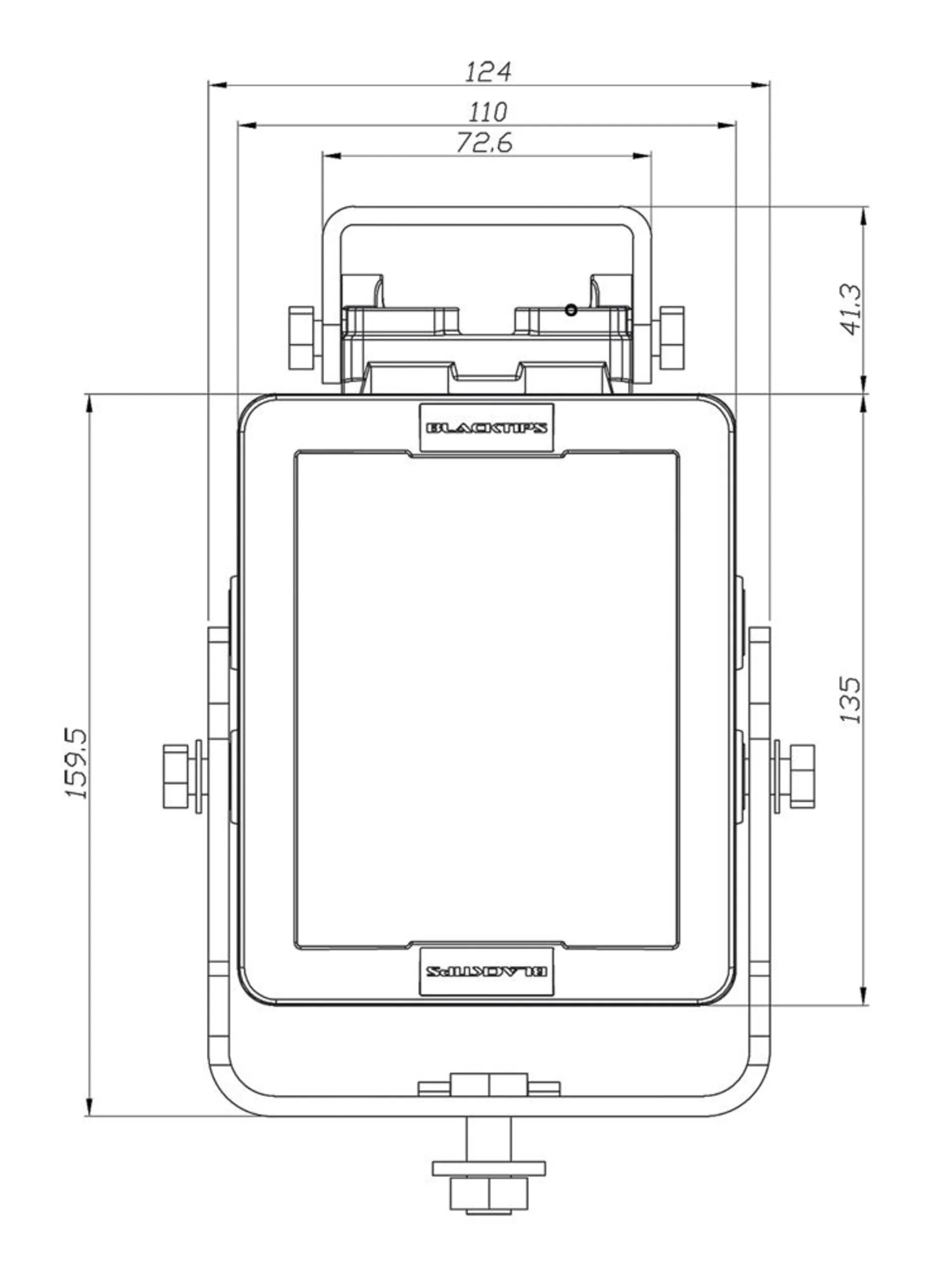 Blacktip 12 - LED-Arbeitsscheinw. 12/24V 135 x 110 mm, 6’697 Lumen, IP69K, 9-32V, 84W