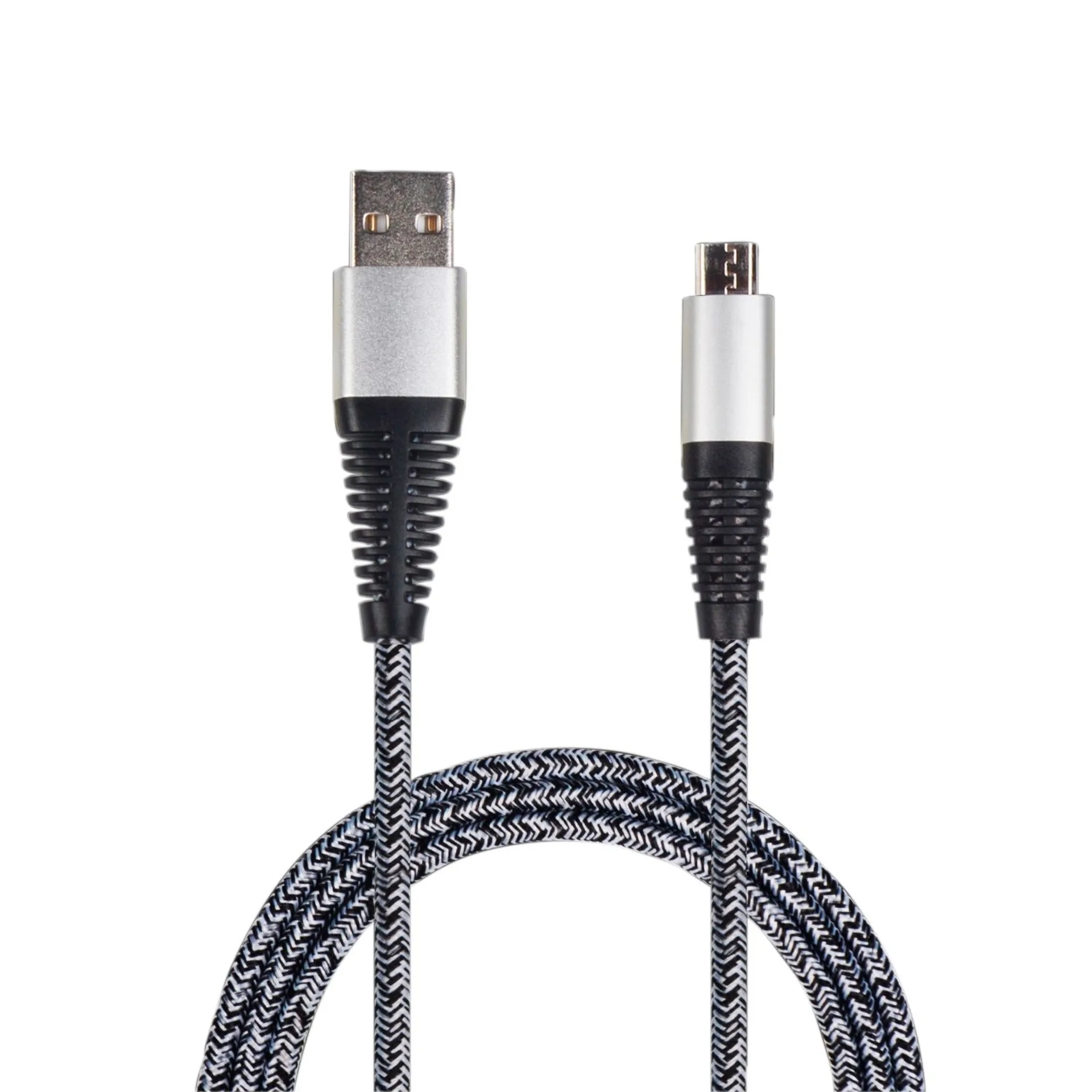 câble de données USB 2Go Micro USB 1 mètre argenté