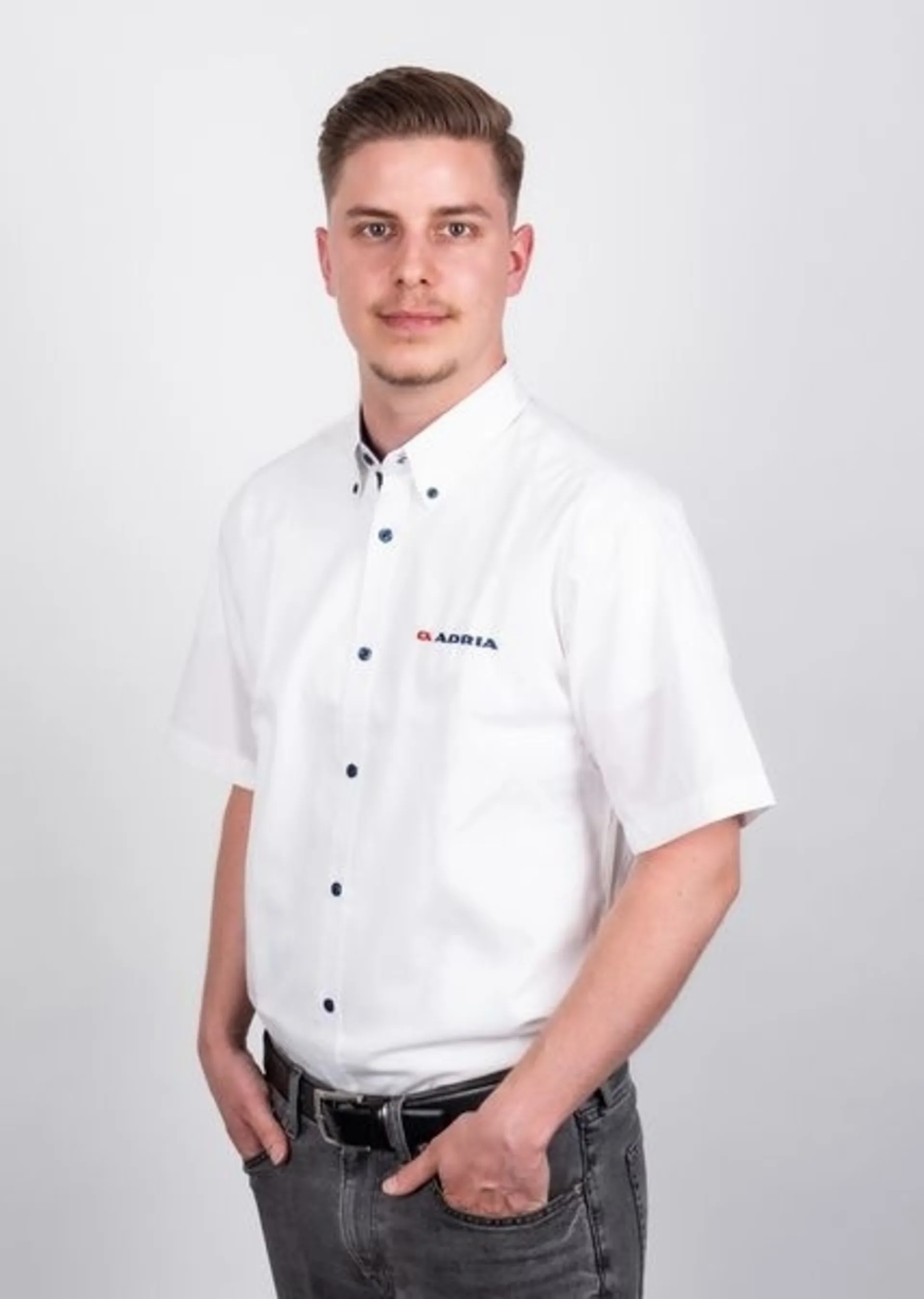 Chemise homme Adria à manches courtes blanche, taille 39/40 M