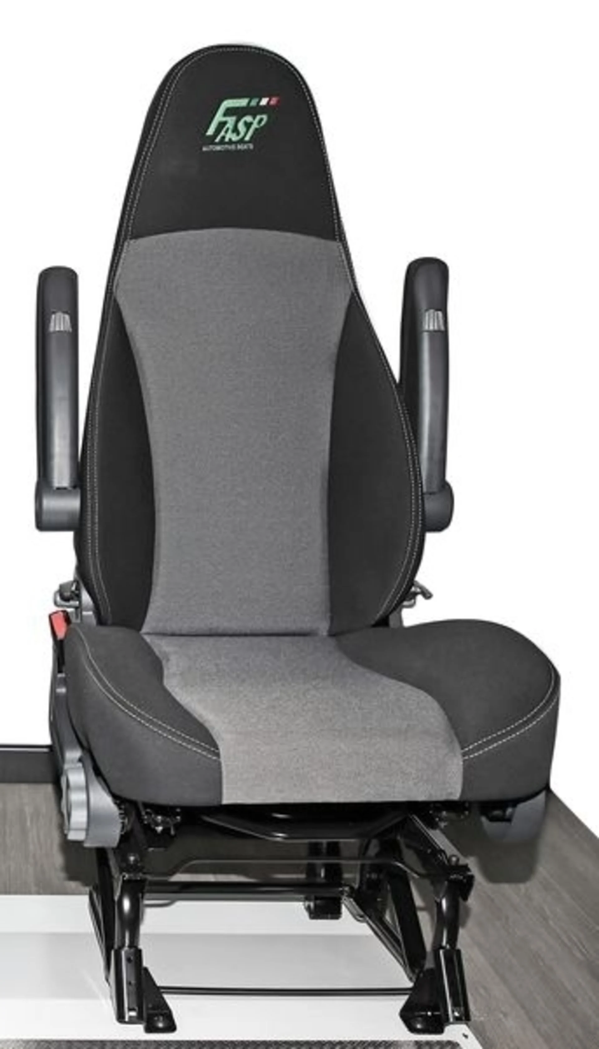 Siège individuel pivotant avec revêtement bicolore gris clair/anthracite, largeur d'assise 550mm