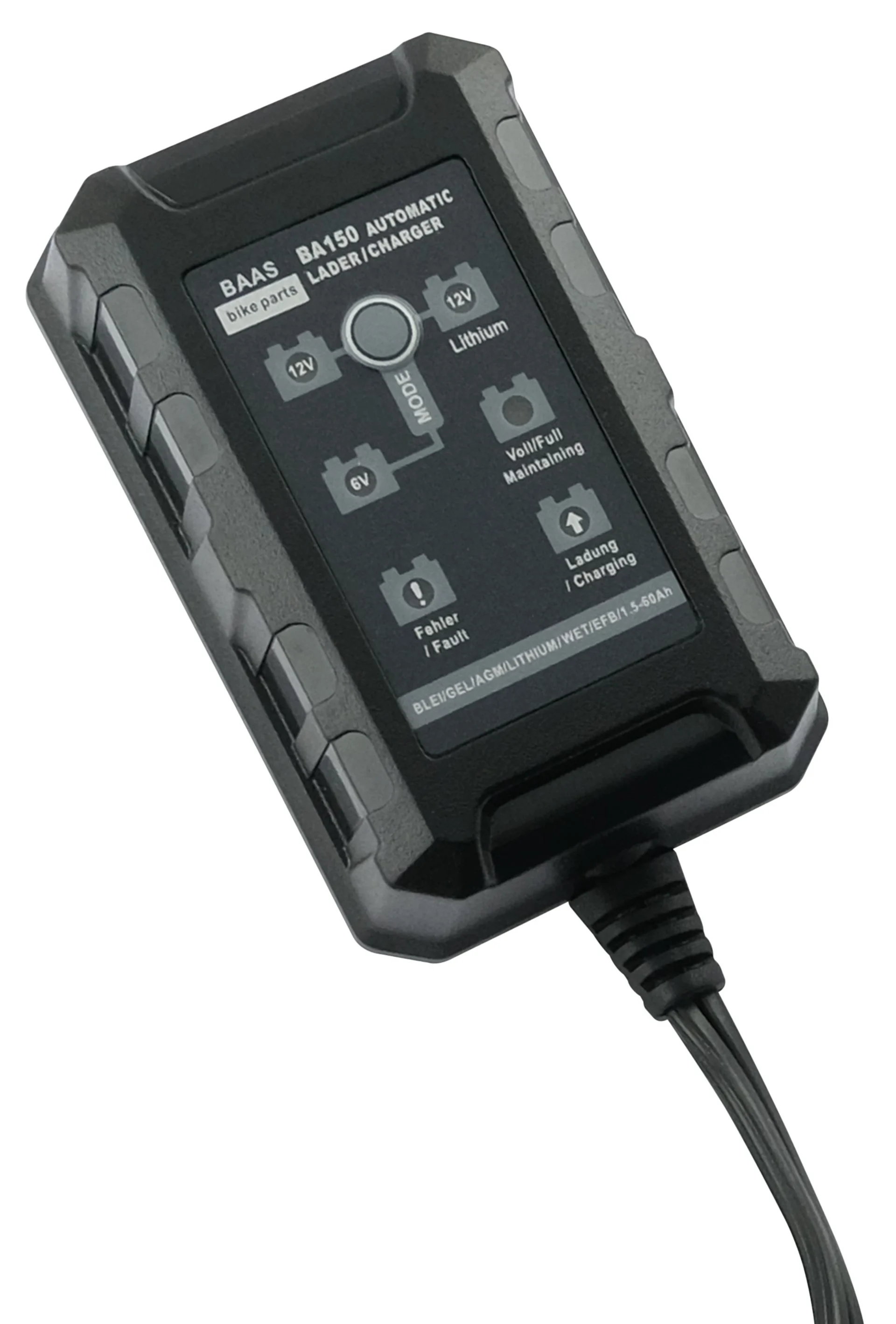 Chargeur de batterie automatique 6/12 V 1,5 A. Convient aux batteries GEL, au plomb-acide et au lithium ! Chargeur de batterie automatique 6/12 V 1,5 A. Convient aux batteries GEL, au plomb-acide et au lithium !