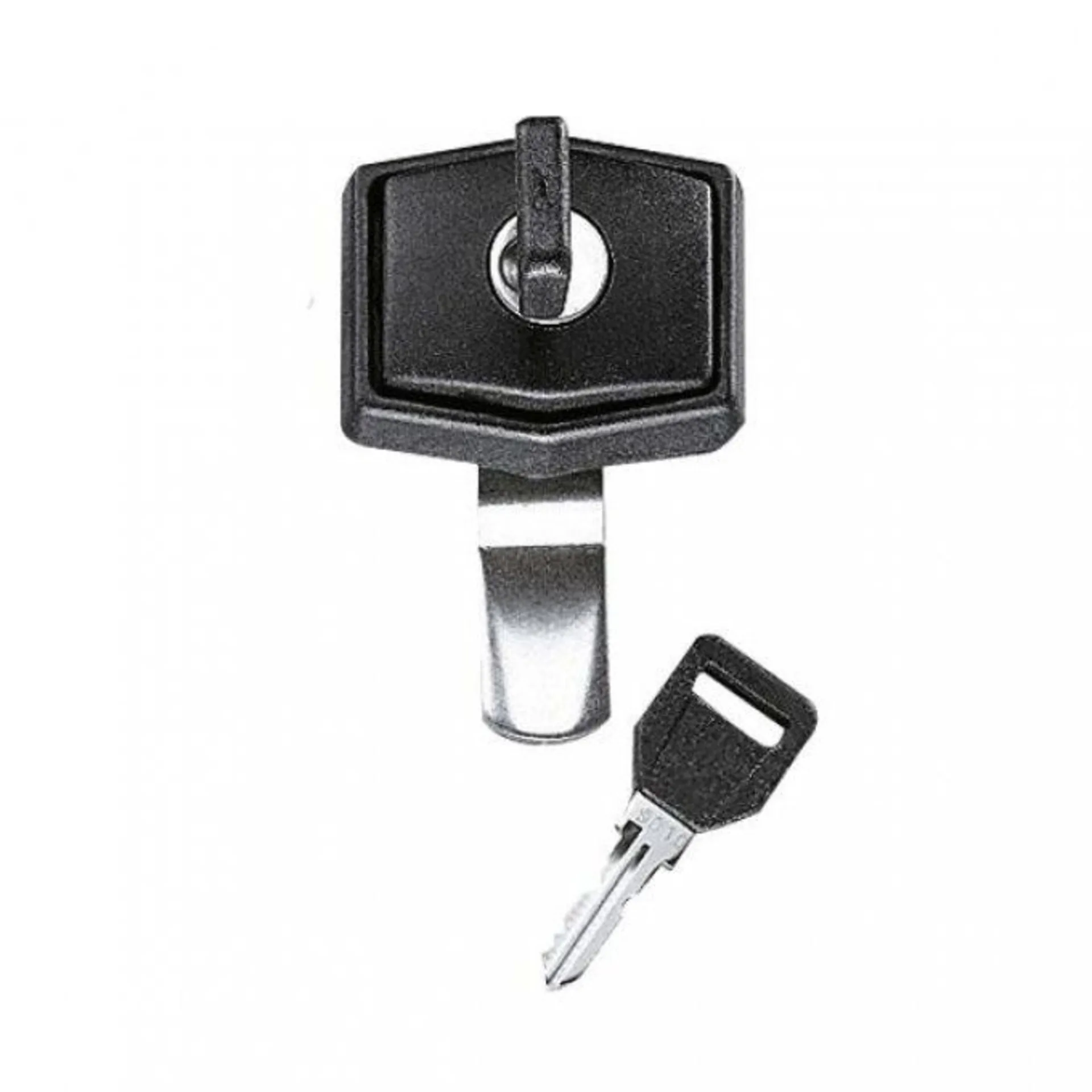STS Fermeture rotative à pression Hexagon pour inserts à cylindre enfichable STS / Zadi avec cylindre et 2 clés noir