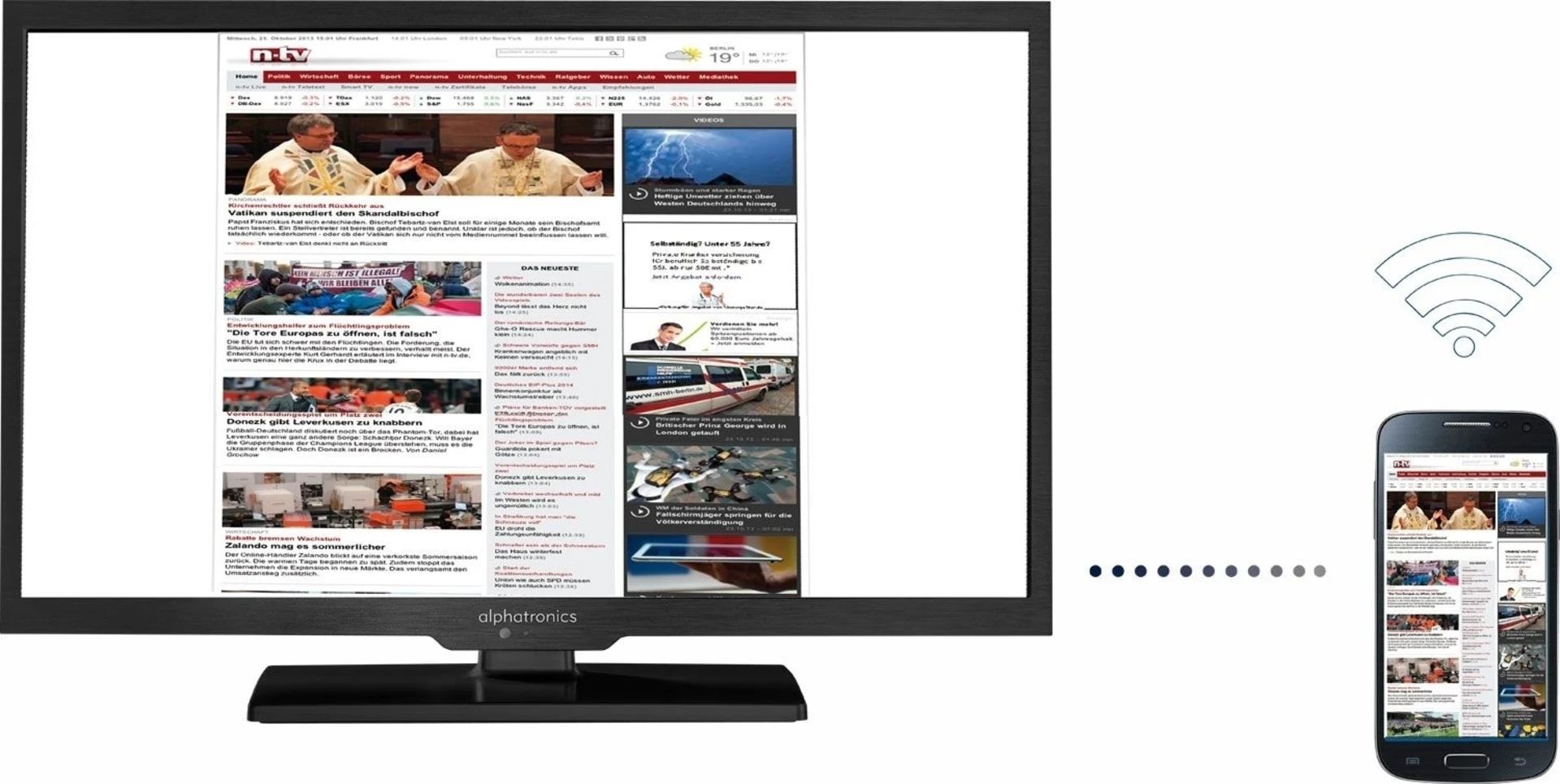 Alphatronics LED Fernseher SL-24 DSBI+