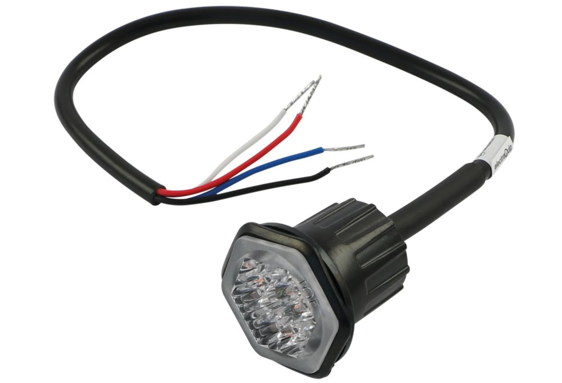 LED-Blitzleuchte Mini gelb, ECE R65, 12/24 V 35 x 31.5 x 30 mm / 10 - 30 V, IP67, 13 Blitzmuster