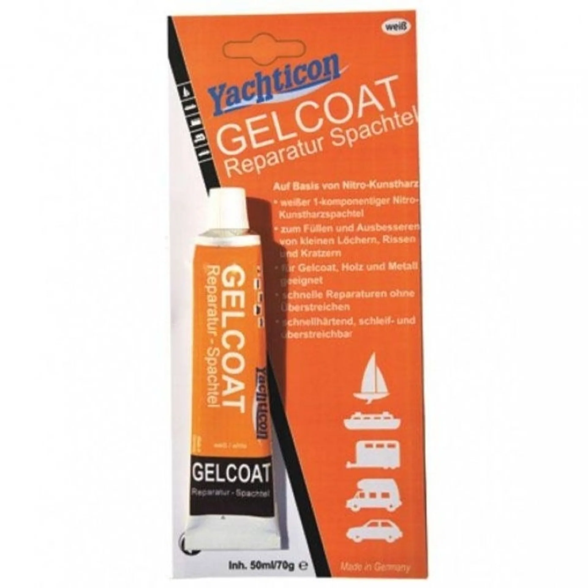 Yachticon Gelcoat Reparatur Spachtel weiß 70 g
