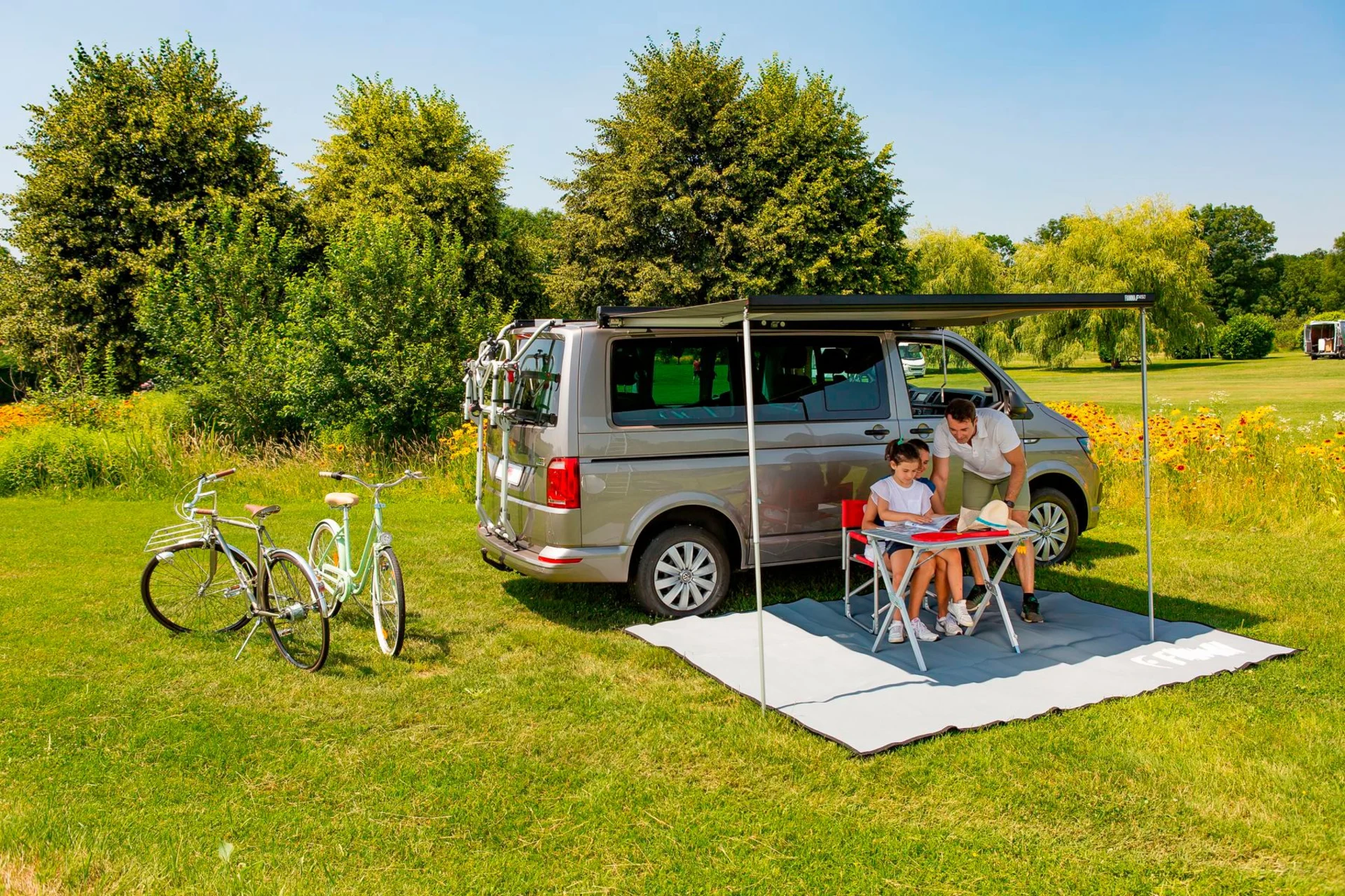 Fiamma F45s 260 Store pour VW T5/T6 California Royal Grey / Polar White 260 cm