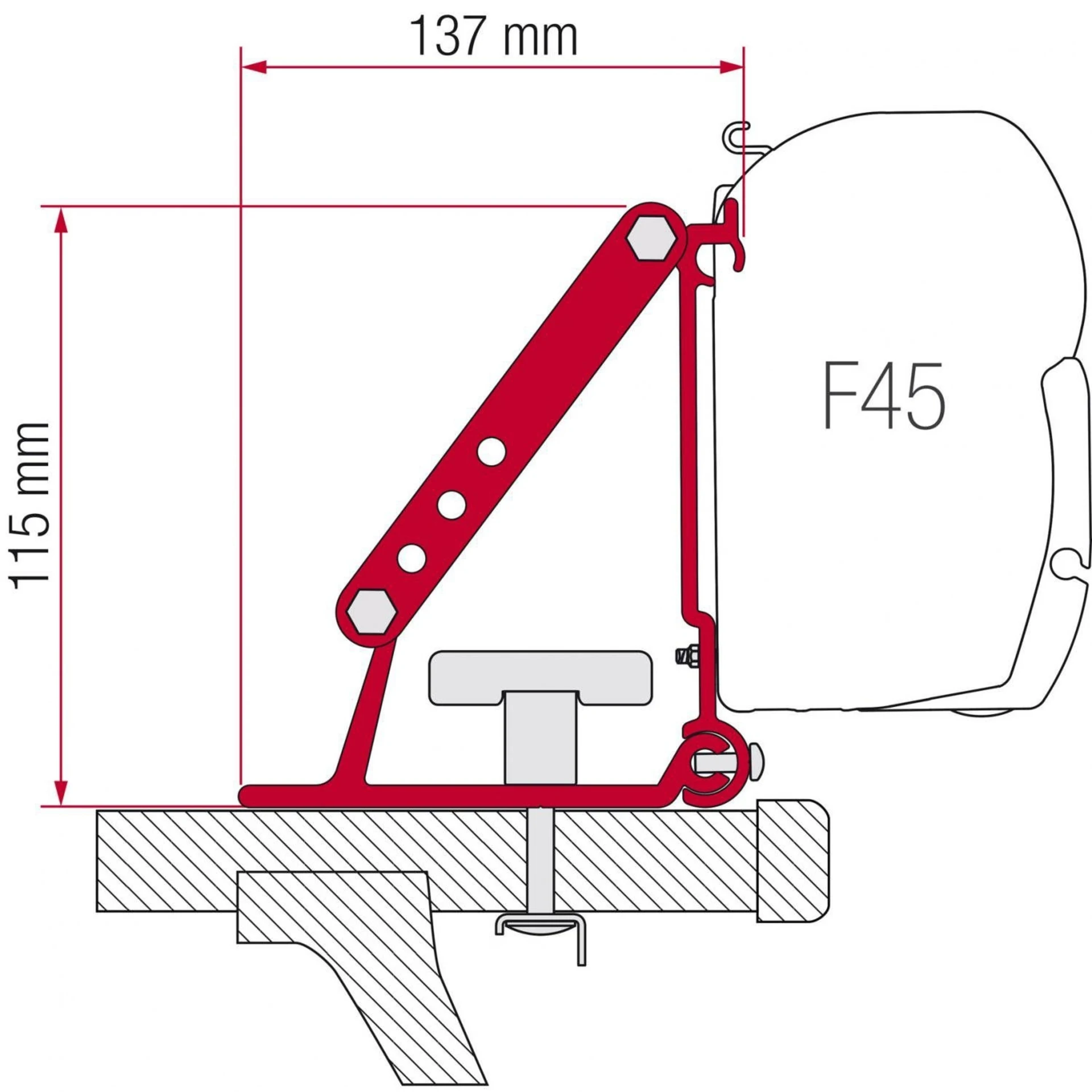 Kit de fixation Fiamma Auto F35 Pro pour montage sur le toit