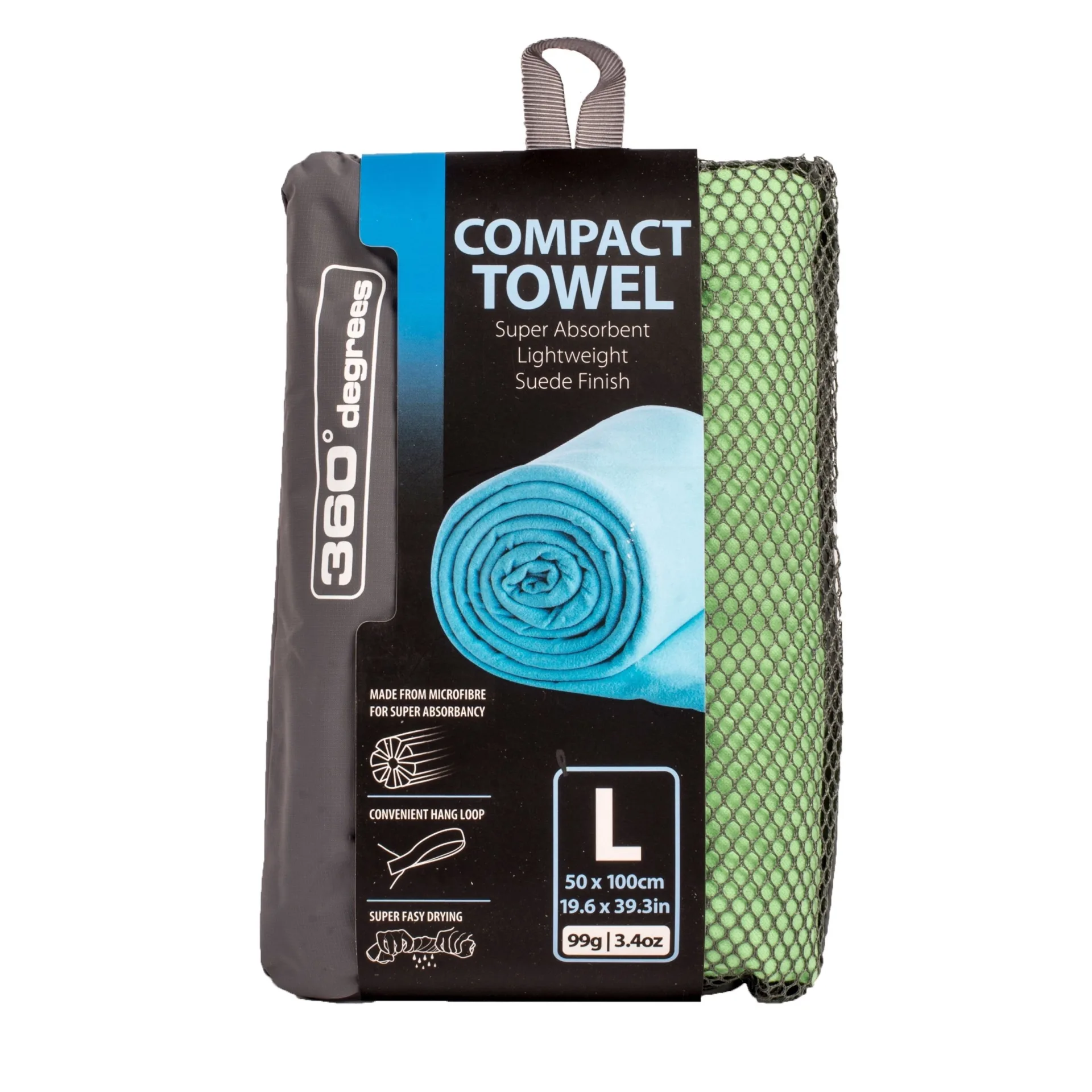 Compact Towel 50 x 100 cm green 360 Degrees Compact Towel 50 x 100 cm green 360 Degrees