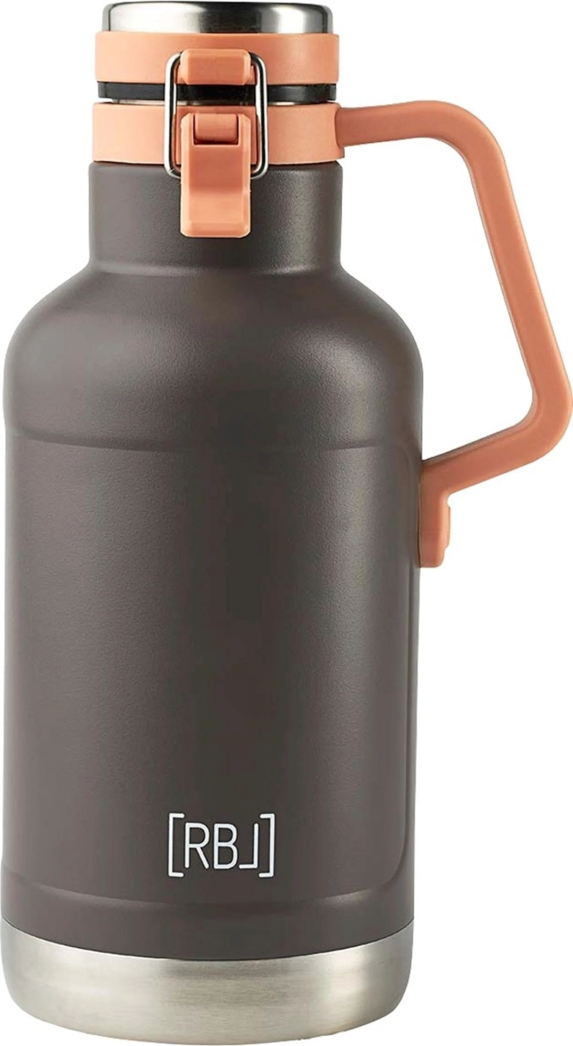 Bouteille isolante Rebel Outdoor en acier inoxydable à double paroi 1900 ml marron rose