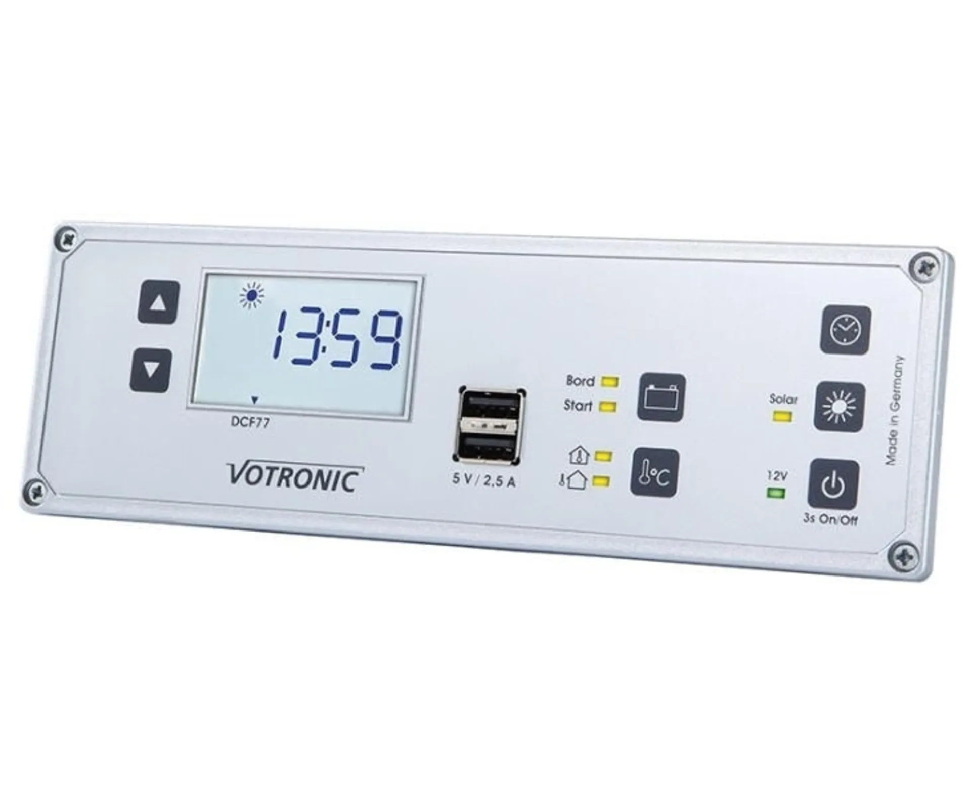Votronic Solar-Computer mit LCD-Kombipanel und Power Control Multi-Panel-System Merkur