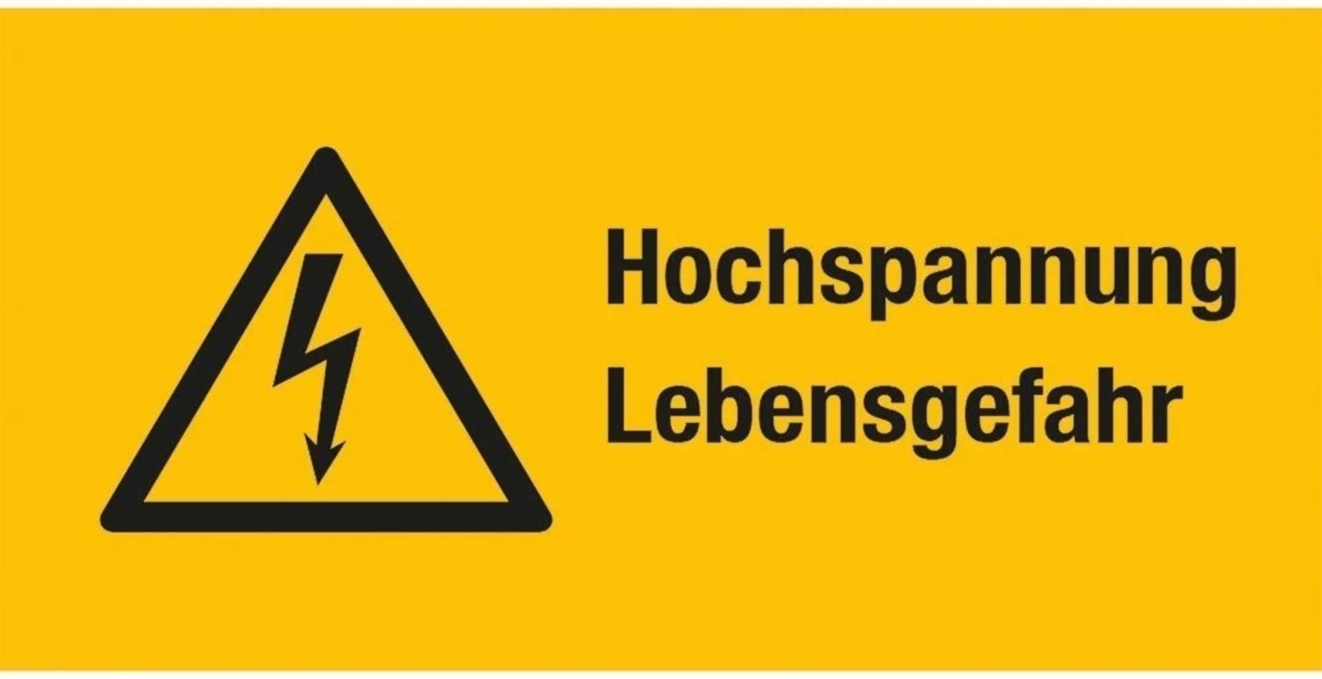 Panneau d'avertissement haute tension danger de mort 52x26
