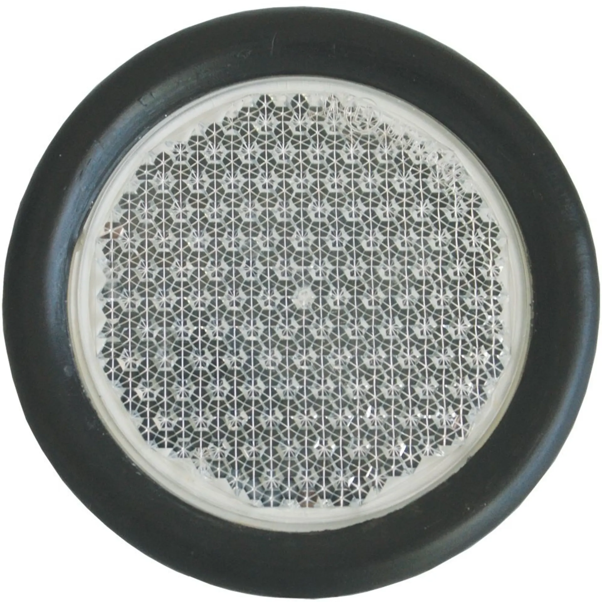 WEGU Rückstrahler rund. weiss. 80mmø ø 80mm Schrauben 2 x M6 x 25mm