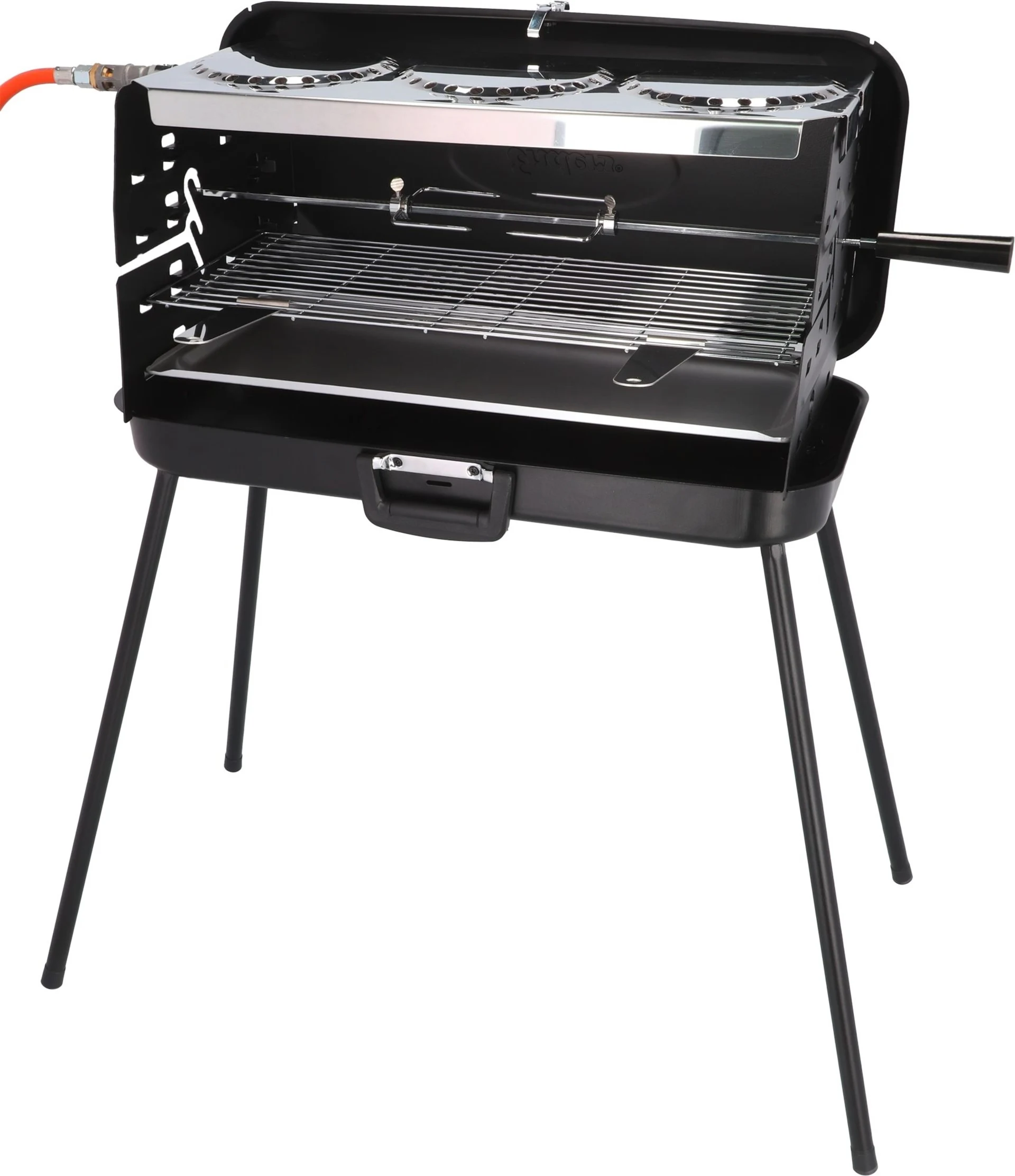 Berger 3-Flammen Koffergasgrill Schwarz 30 mbar Berger 3-Flammen Koffergasgrill Schwarz 30 mbar