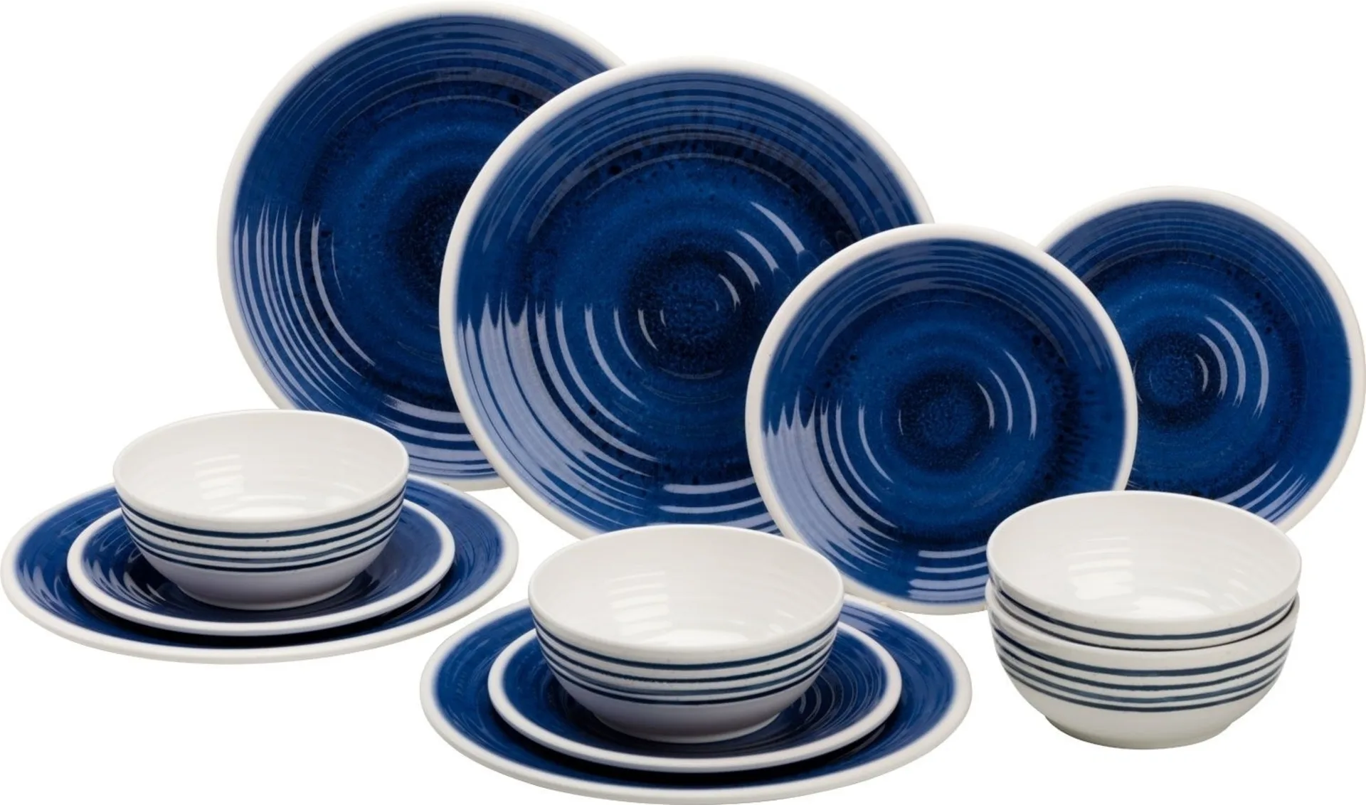 Flamefield Azure Set de vaisselle en mélamine 12 pcs.
