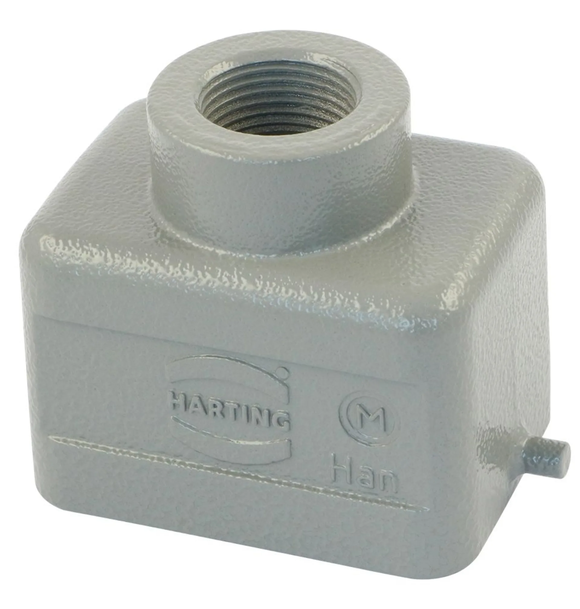 Harting - Han 6B Gehäuseoberteil mit Verriegelung niedrige Bauform, Kabeleingang metrisch M20