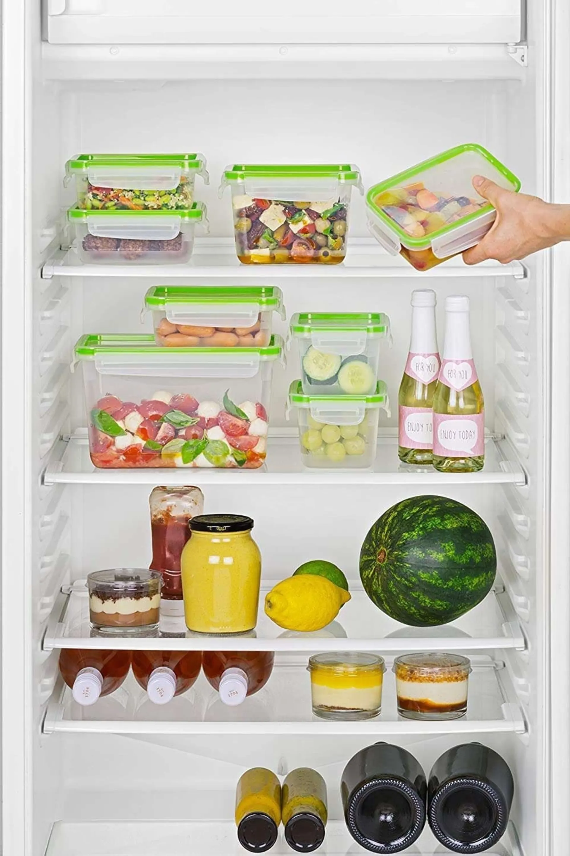 Rotho clic and lock Kühlschrankdose hoch 1,5 Liter limettengrün