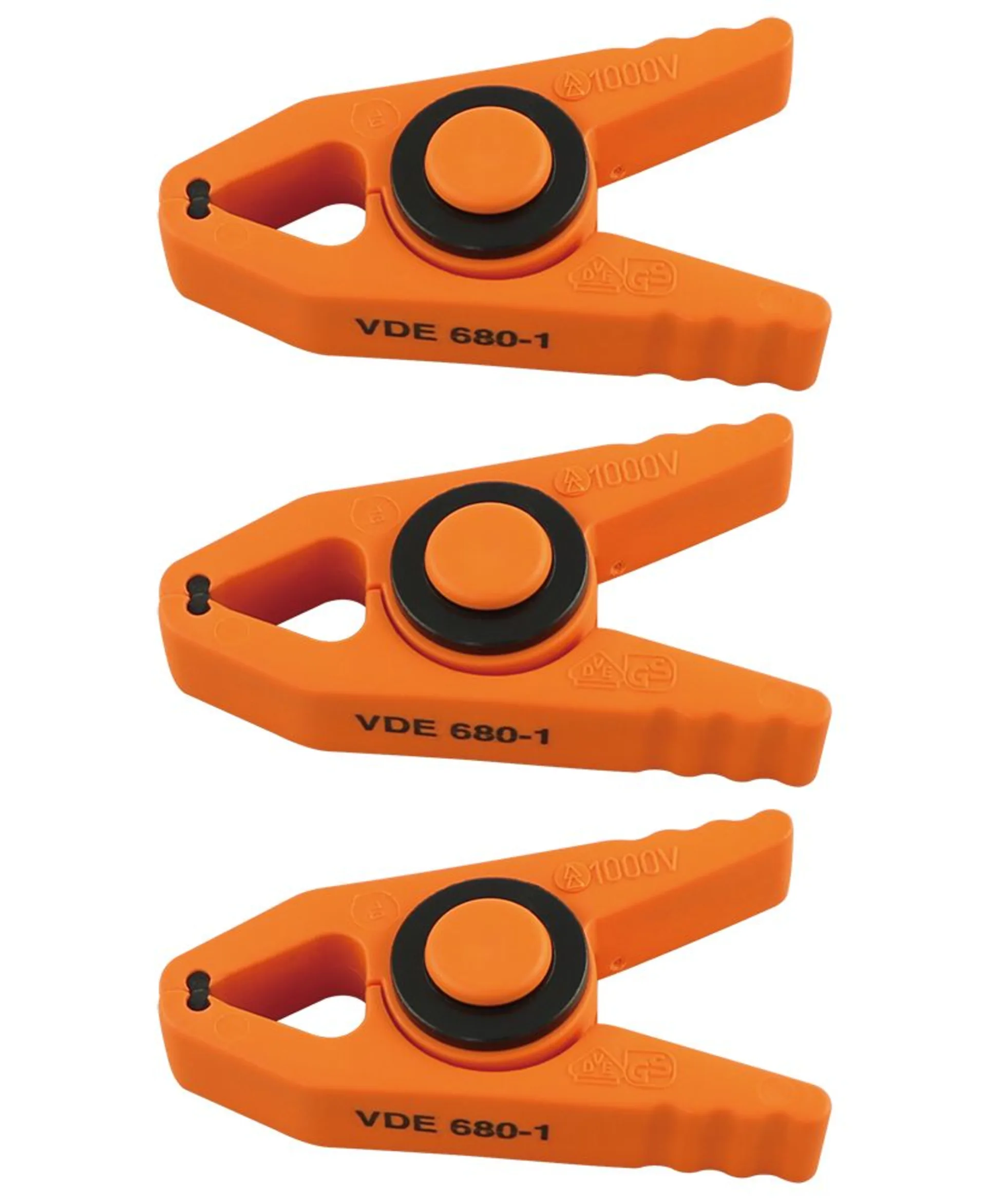 Isolierklammer rot klein, Set à 3 Stück Länge 80 mm, zur Fixierung von Isoliertüchern