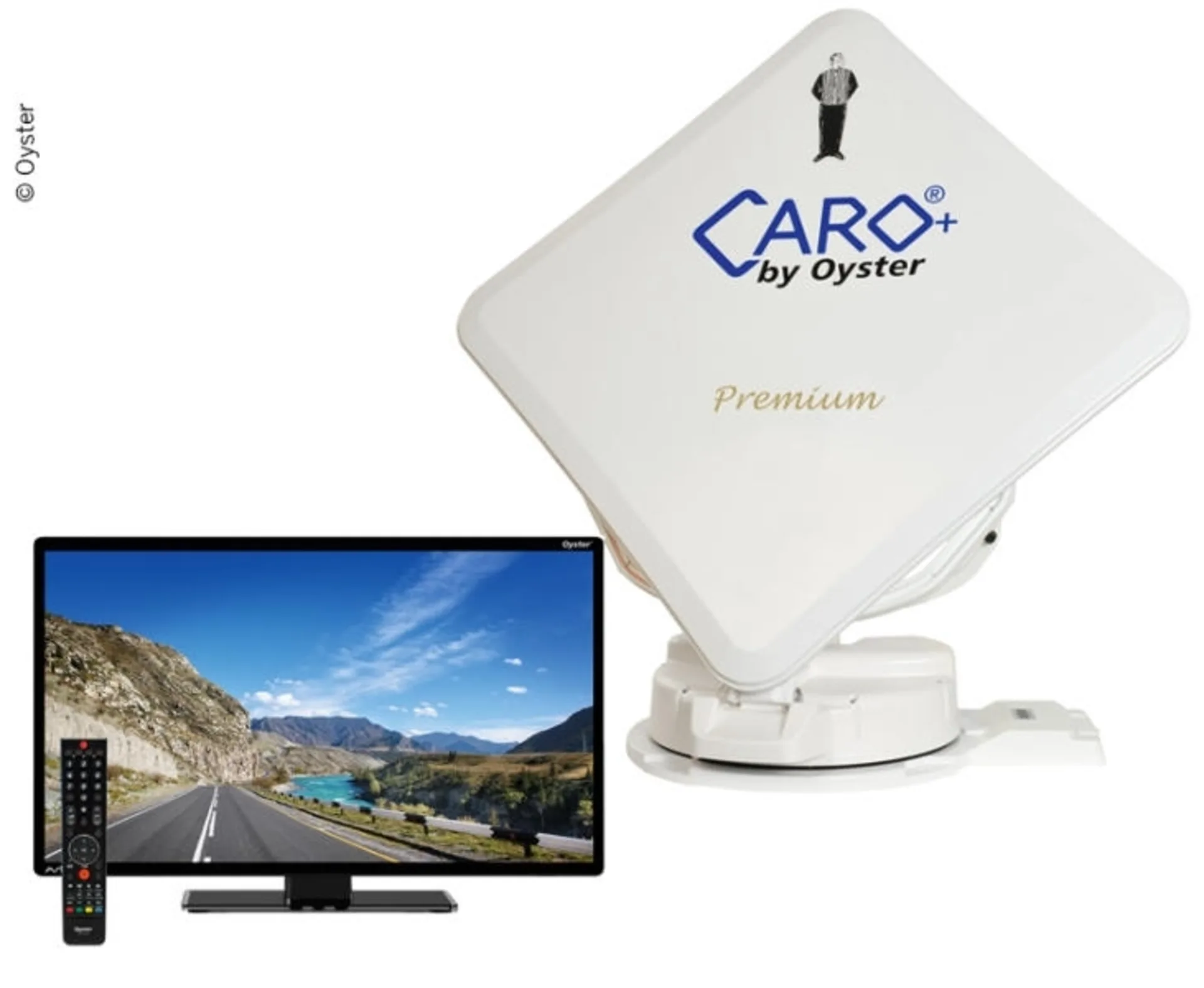 Antenne satellite plate Caro+ Premium avec 32 Oyster TV Antenne satellite plate Caro+ Premium avec 32 Oyster TV