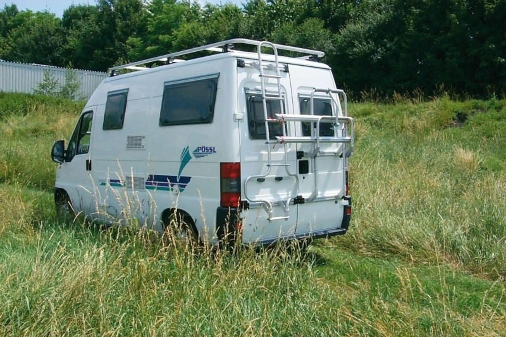 Aluminium-Heckträger für 2 Räder an Ducato/Sprinter/Boxer/Jumper 94-06 mit geteilten Hecktüren