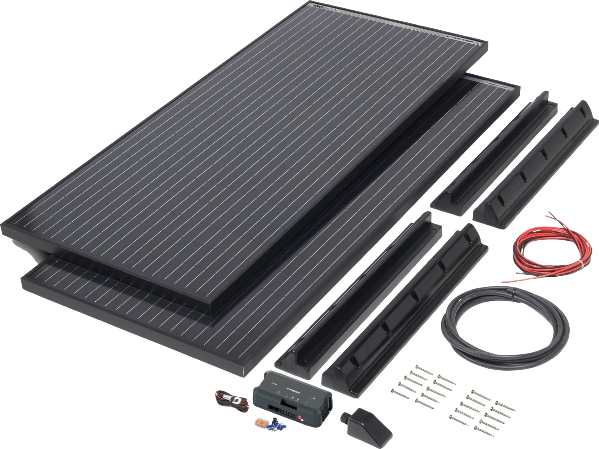 Büttner Elektronik Solar-Komplettanlage Power Blackline Solar Kit MT 400 / 2 x 200 W Büttner Elektronik Solar-Komplettanlage Power Blackline Solar Kit MT 400 / 2 x 200 W